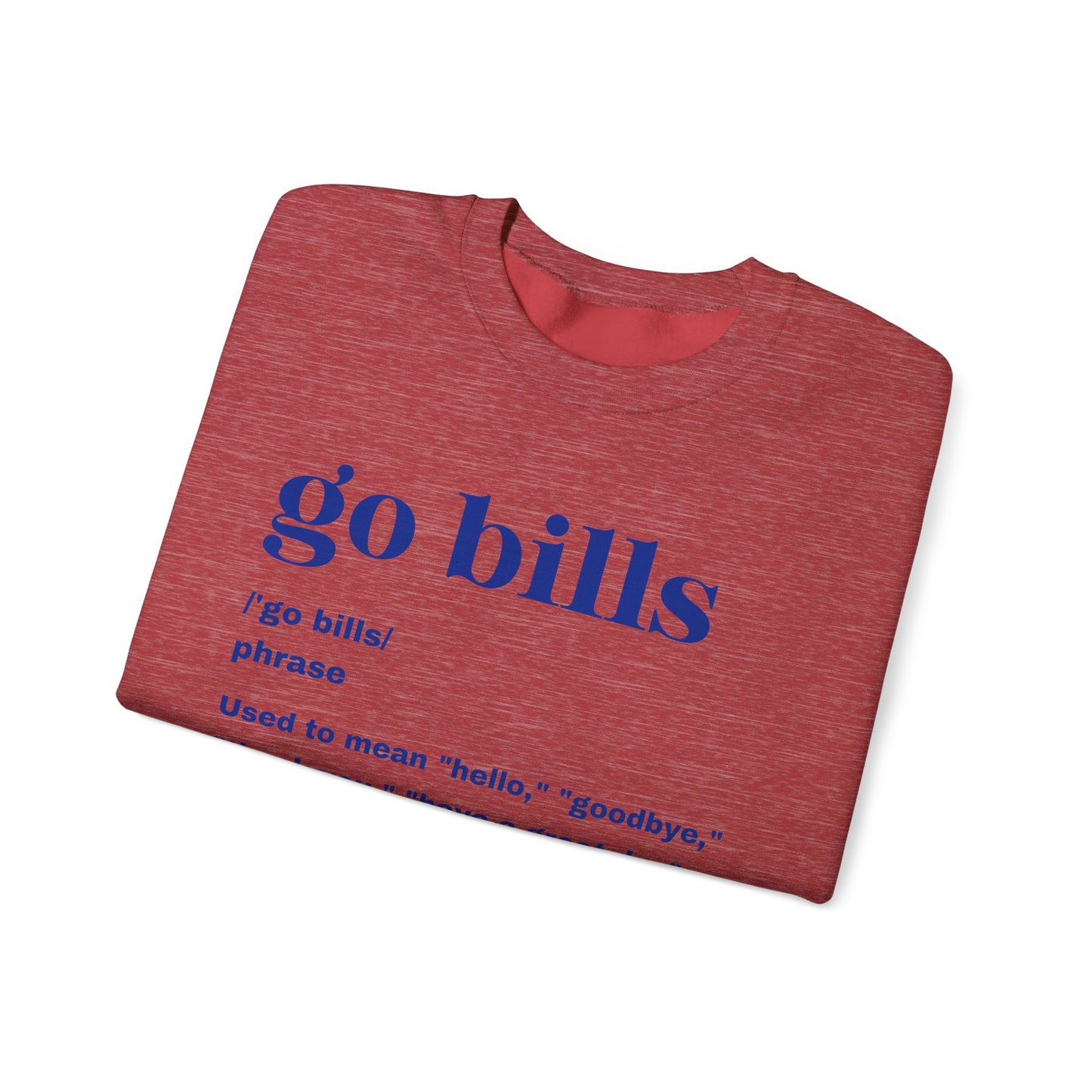 Go Bills Blue Unisex Heavy Blend™ Crewneck Sweatshirt