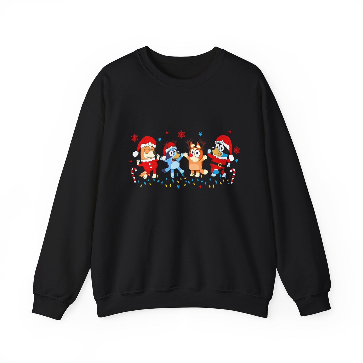 Heeler Family Dancing Christmas Unisex Heavy Blend™ Crewneck Sweatshirt