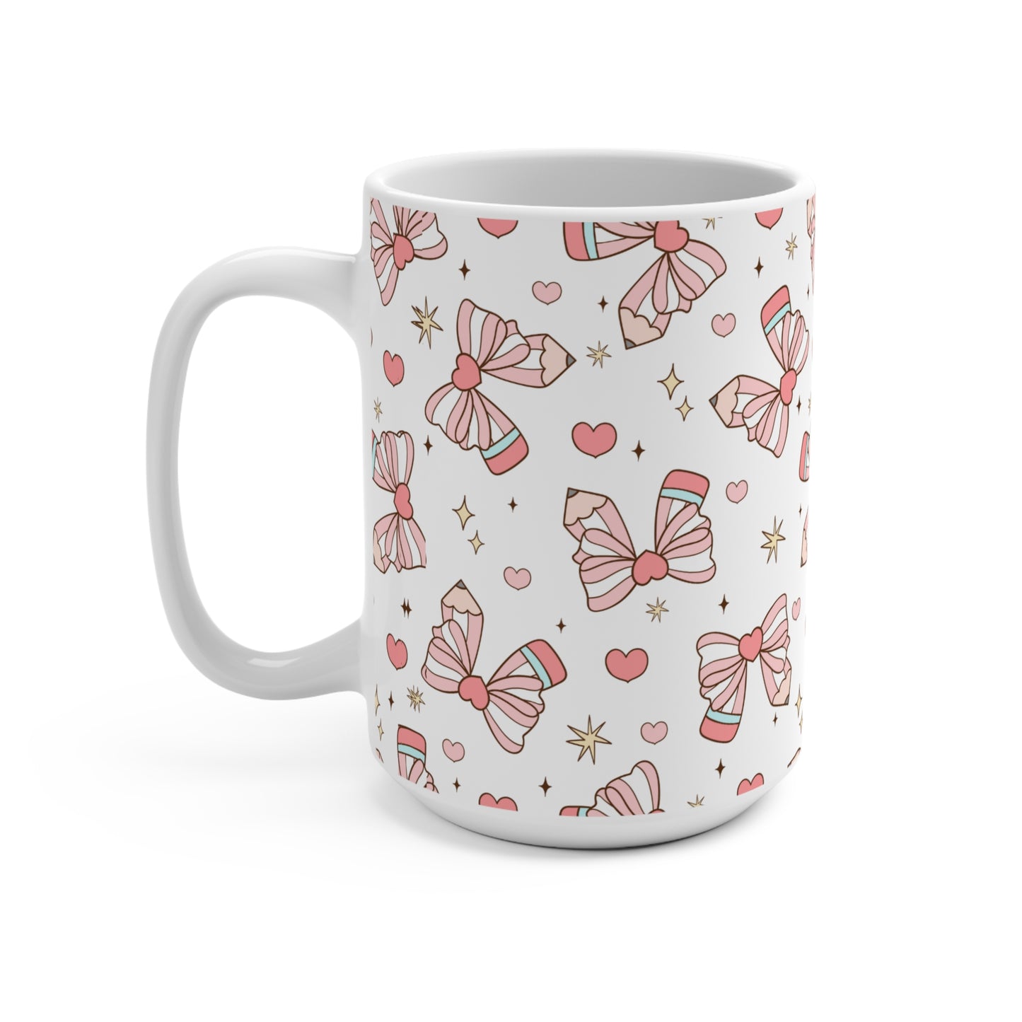 Pencil Shaped Bows Mug 15oz