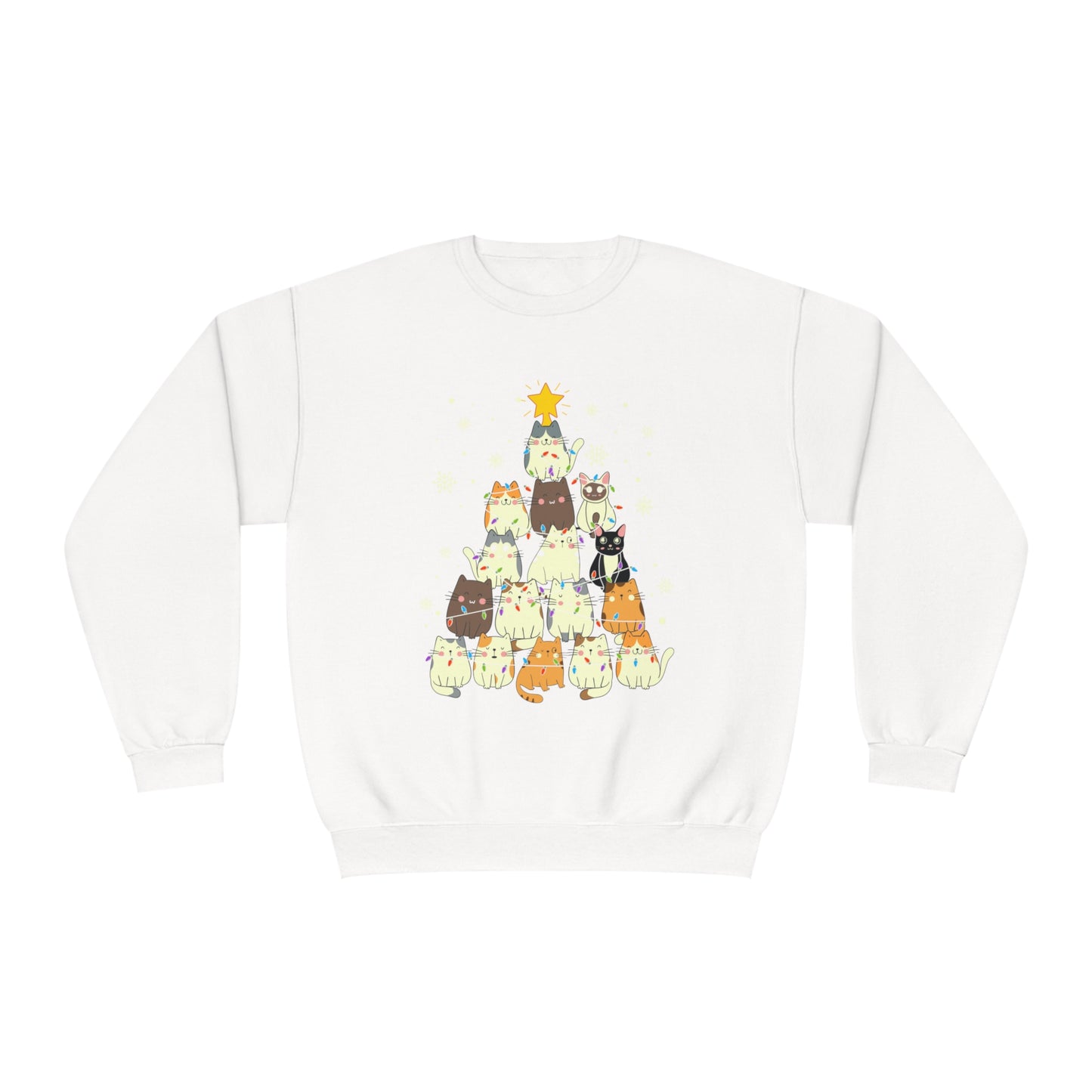 Cat Christmas Tree Unisex NuBlend® Crewneck Sweatshirt