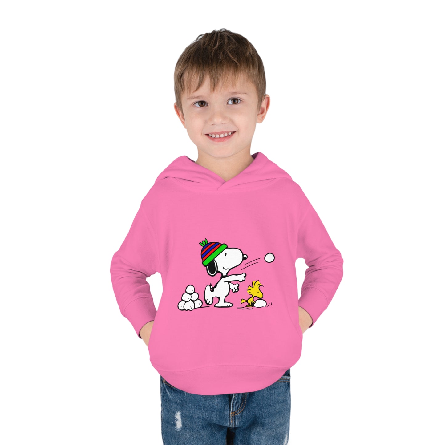 Snoopy Snowballs Toddler Pullover Fleece Hoodie