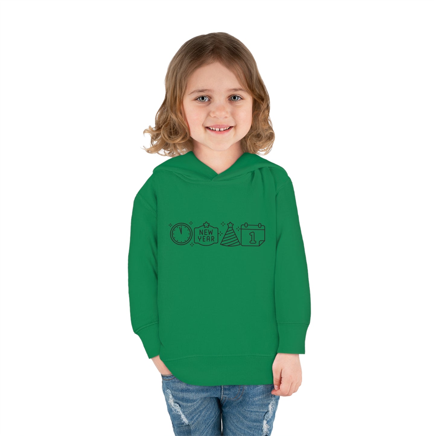 Simple New Years Symbols Toddler Pullover Fleece Hoodie