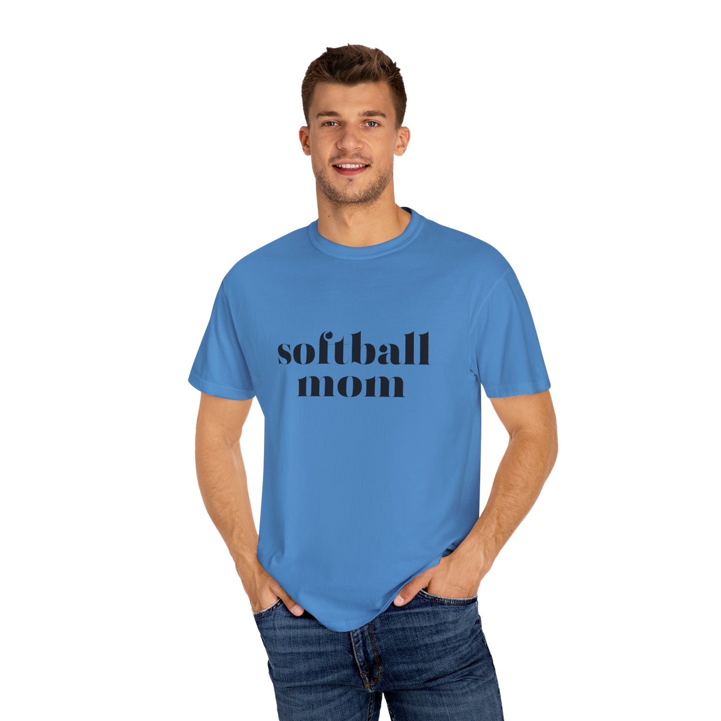 Softball Mom Unisex Garment-Dyed T-shirt