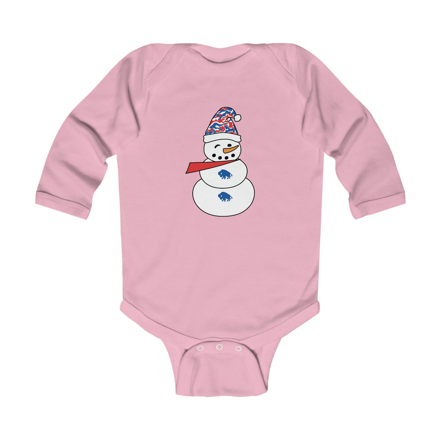 Buffalo Snowman Infant Long Sleeve Bodysuit