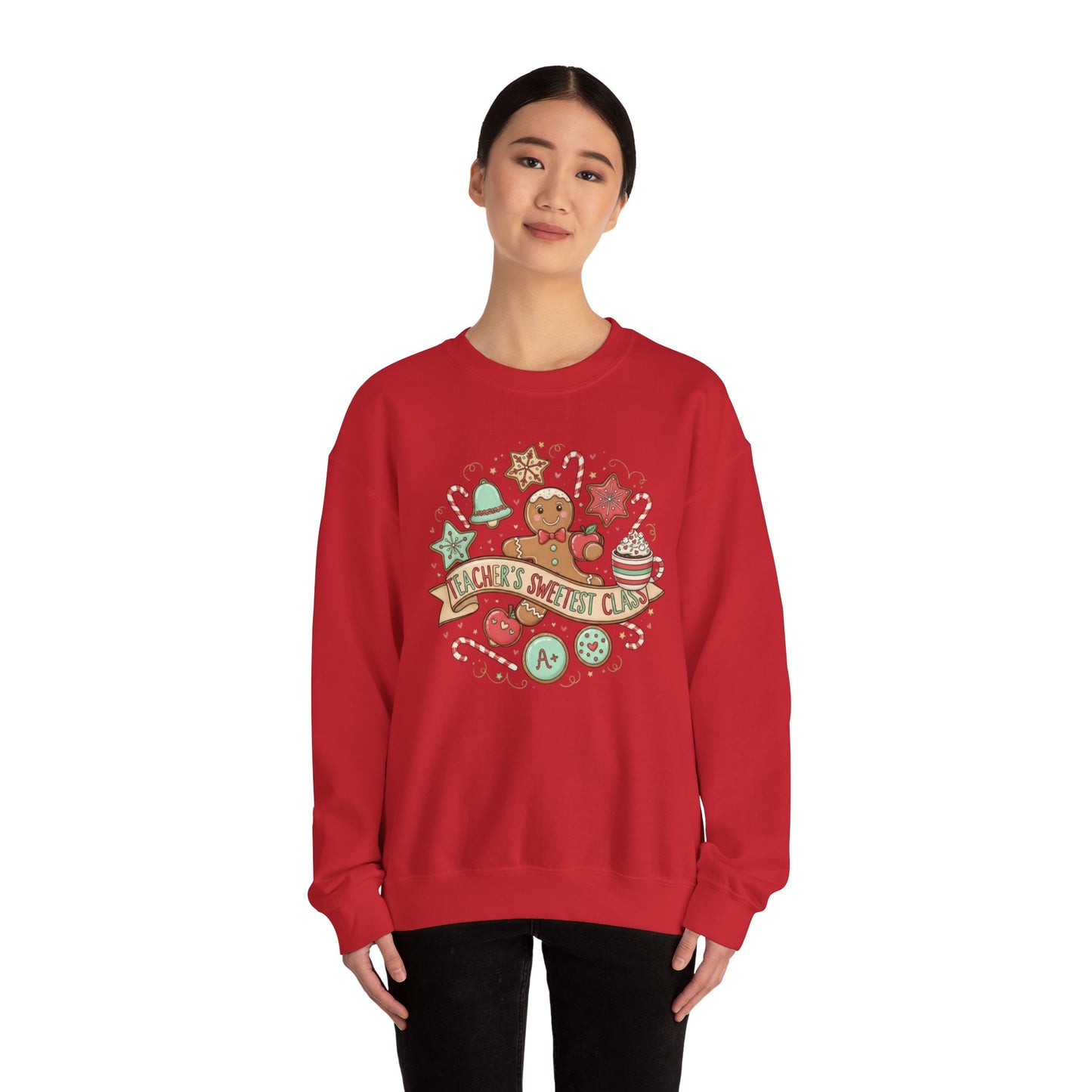 Holiday Baking Crewneck Sweatshirt — 'Baker’s Society' Gingerbread Cookie Design