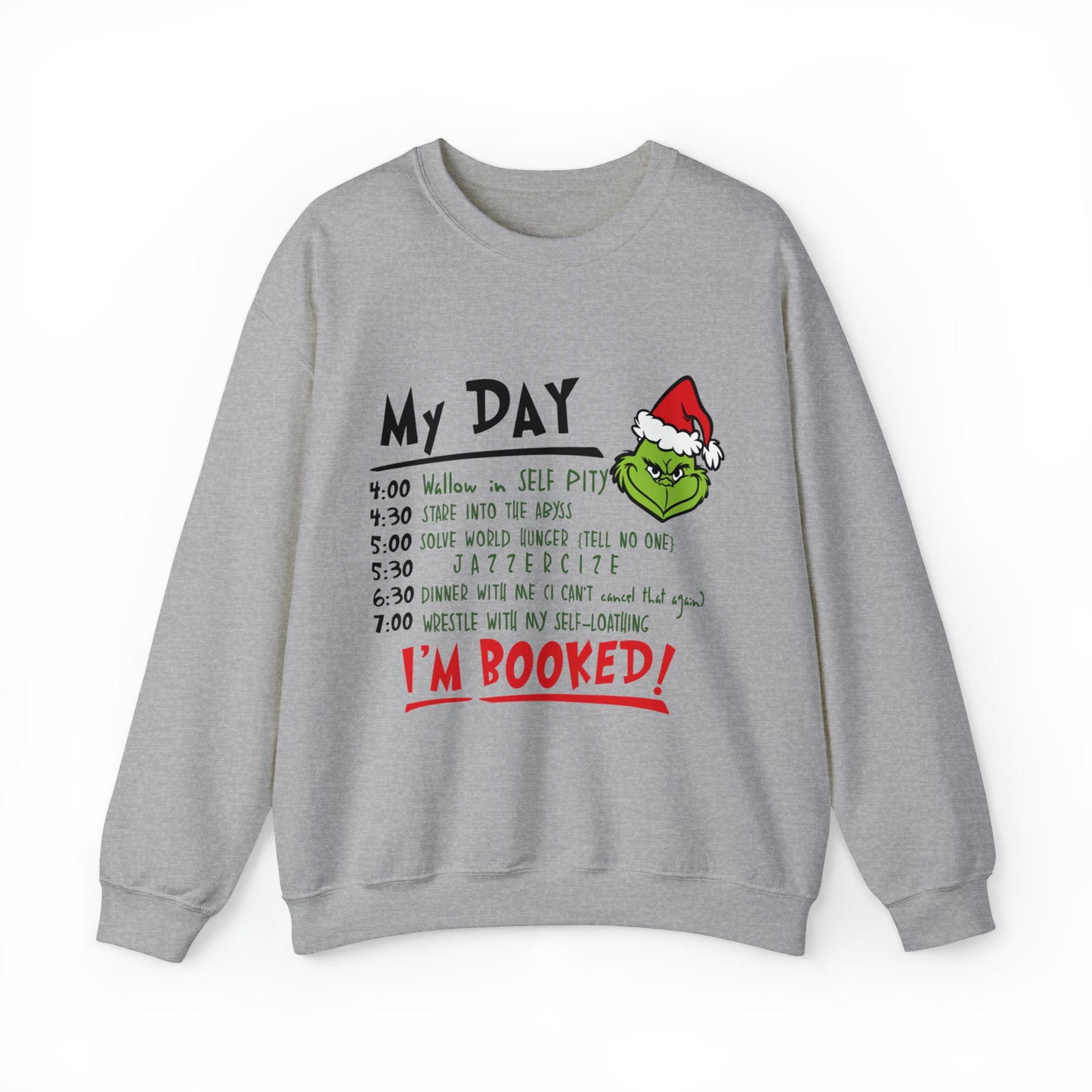 Grinch Schedule Unisex Heavy Blend™ Crewneck Sweatshirt