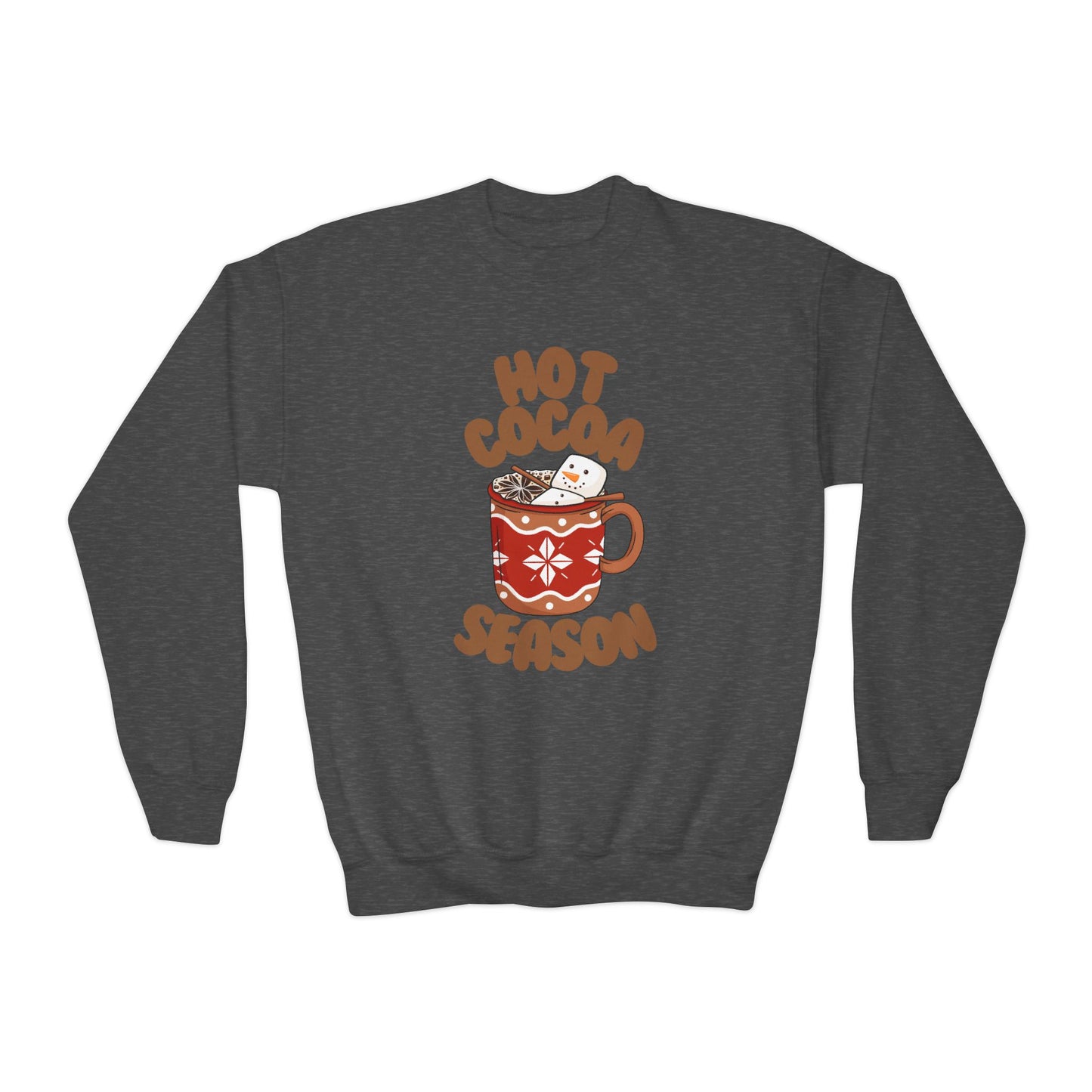 Hot Cocoa Season Youth Crewneck Sweatshirt