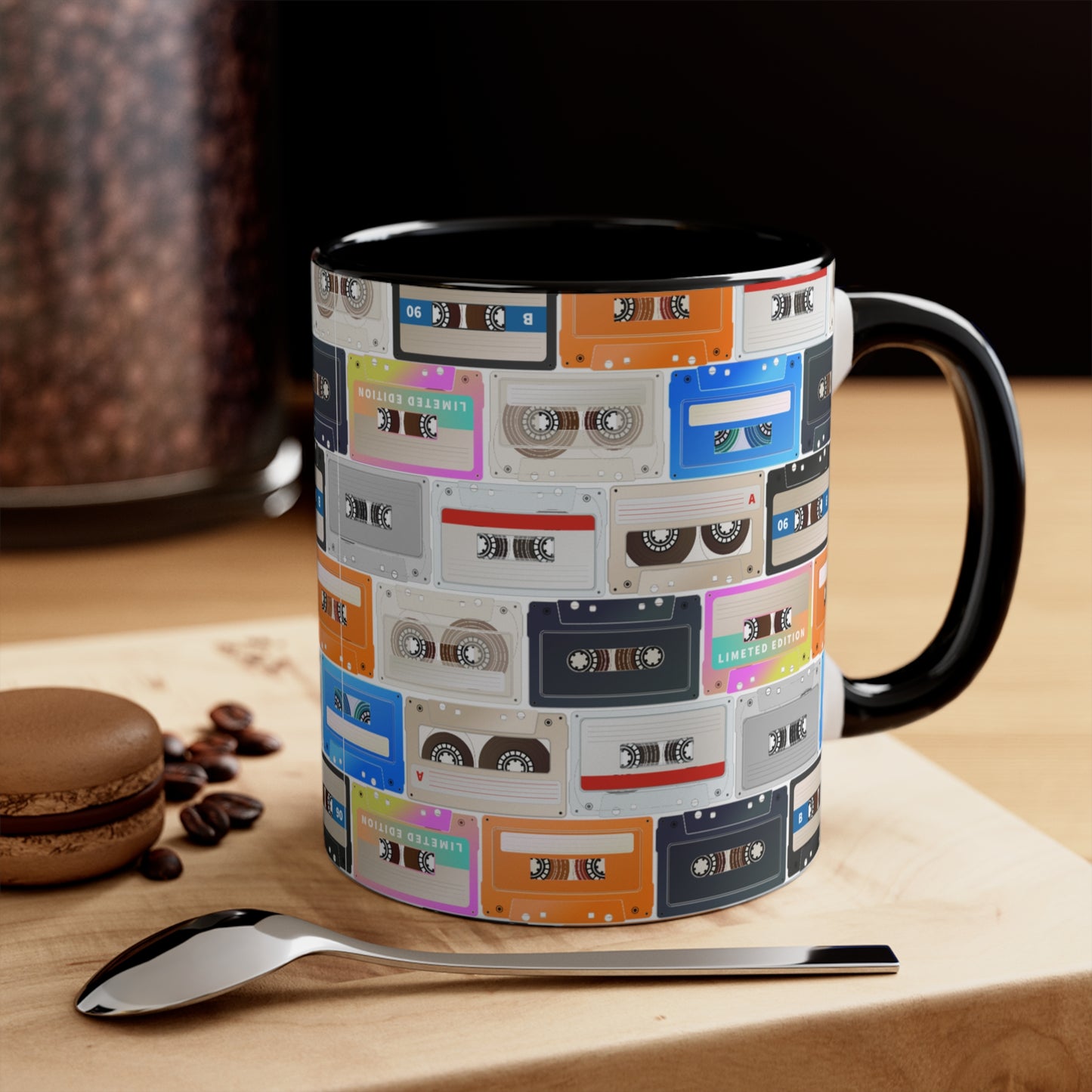 Cassette Design 1 Accent Coffee Mug, 11oz
