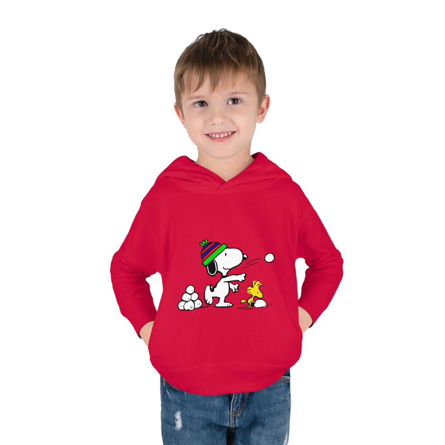 Snoopy Snowballs Toddler Pullover Fleece Hoodie