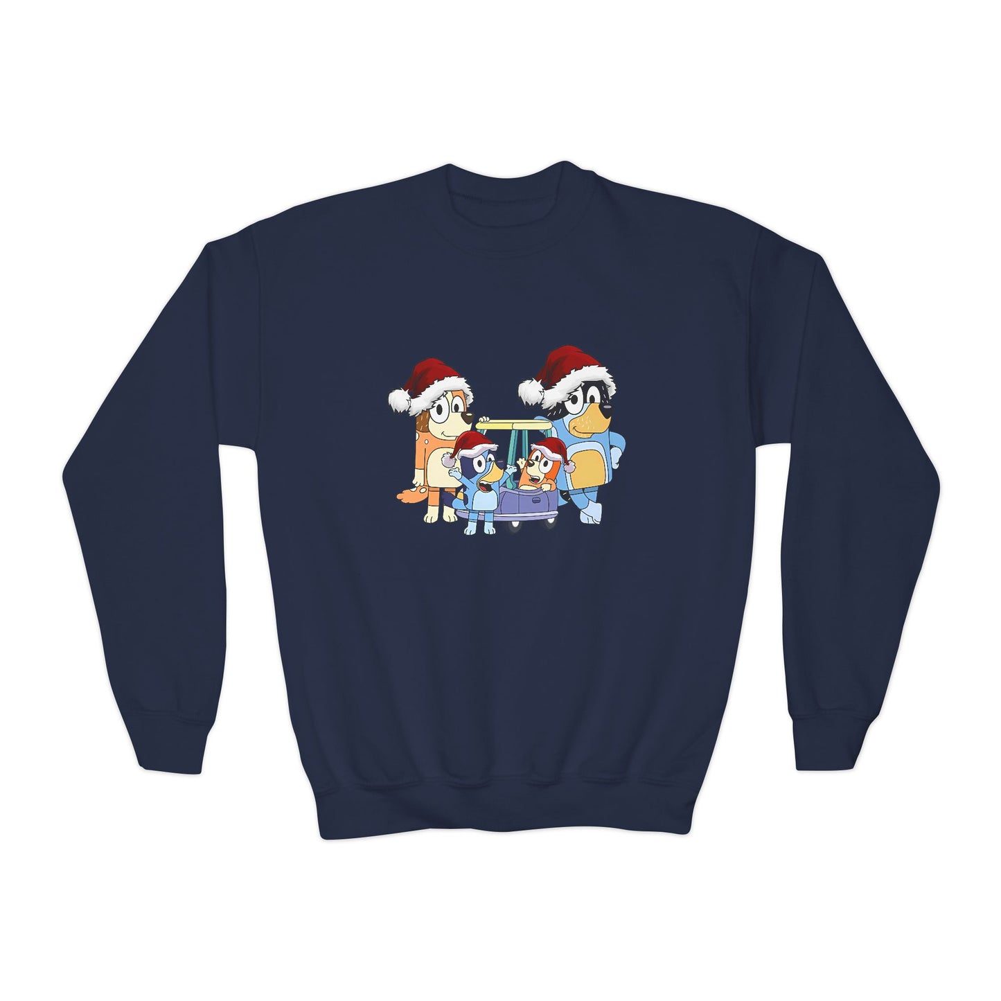 Heeler Family Christmas Youth Crewneck Sweatshirt