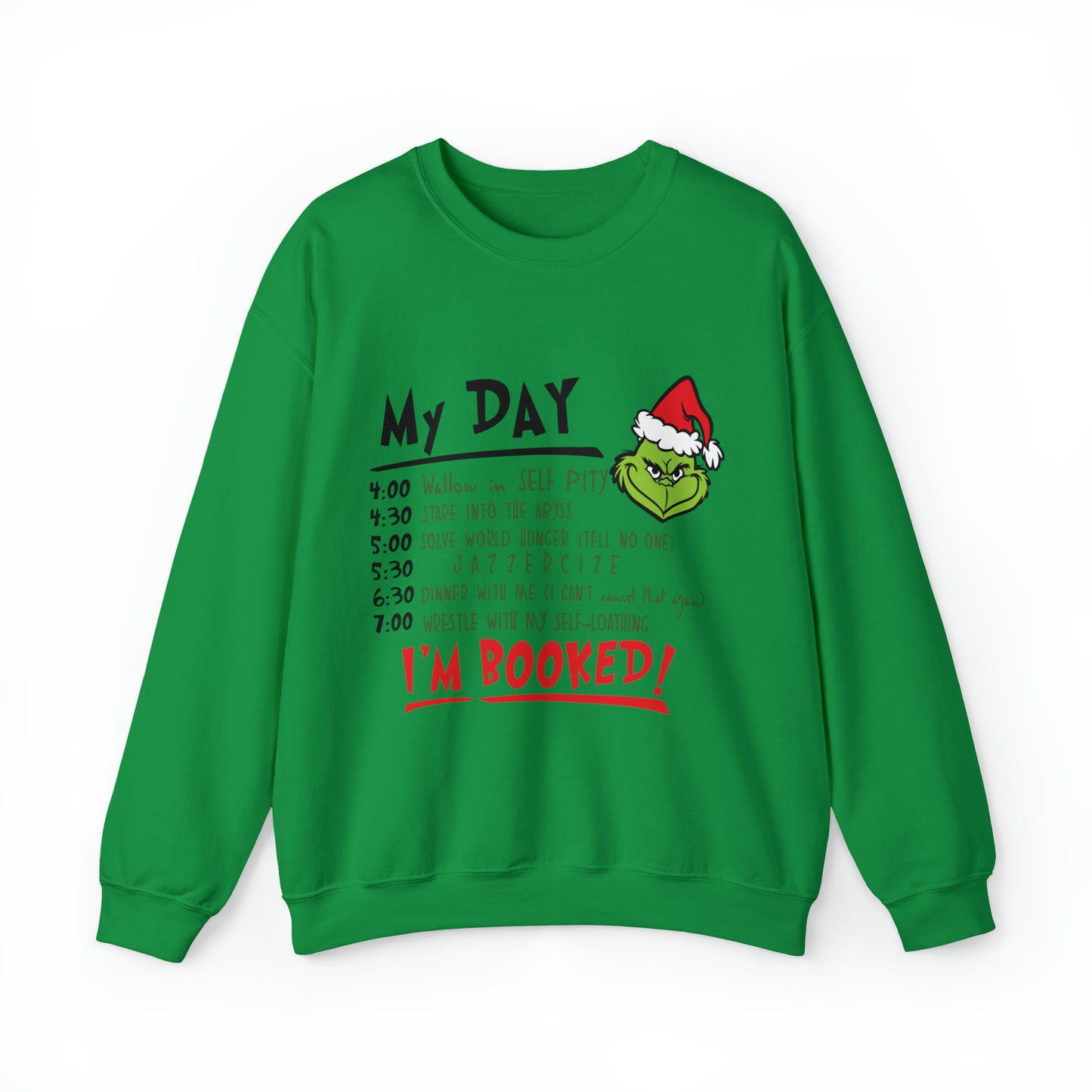 Grinch Schedule Unisex Heavy Blend™ Crewneck Sweatshirt
