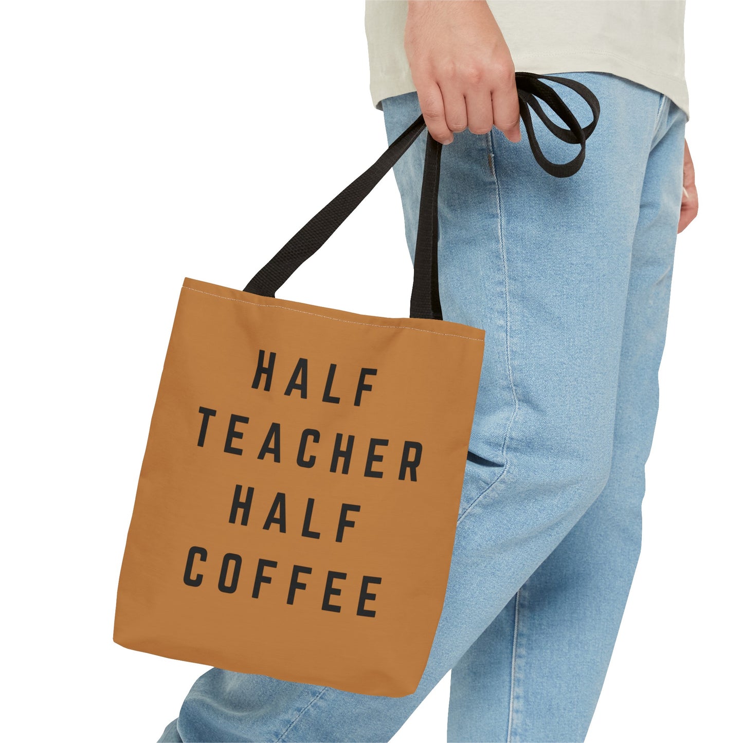 Half Teacher Half Coffee Tote Bag (AOP)