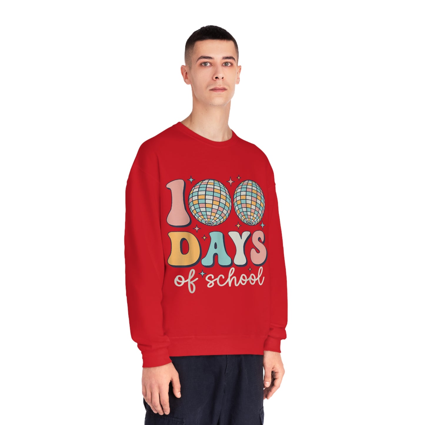 100 Days of School disco Balls Unisex NuBlend® Crewneck Sweatshirt