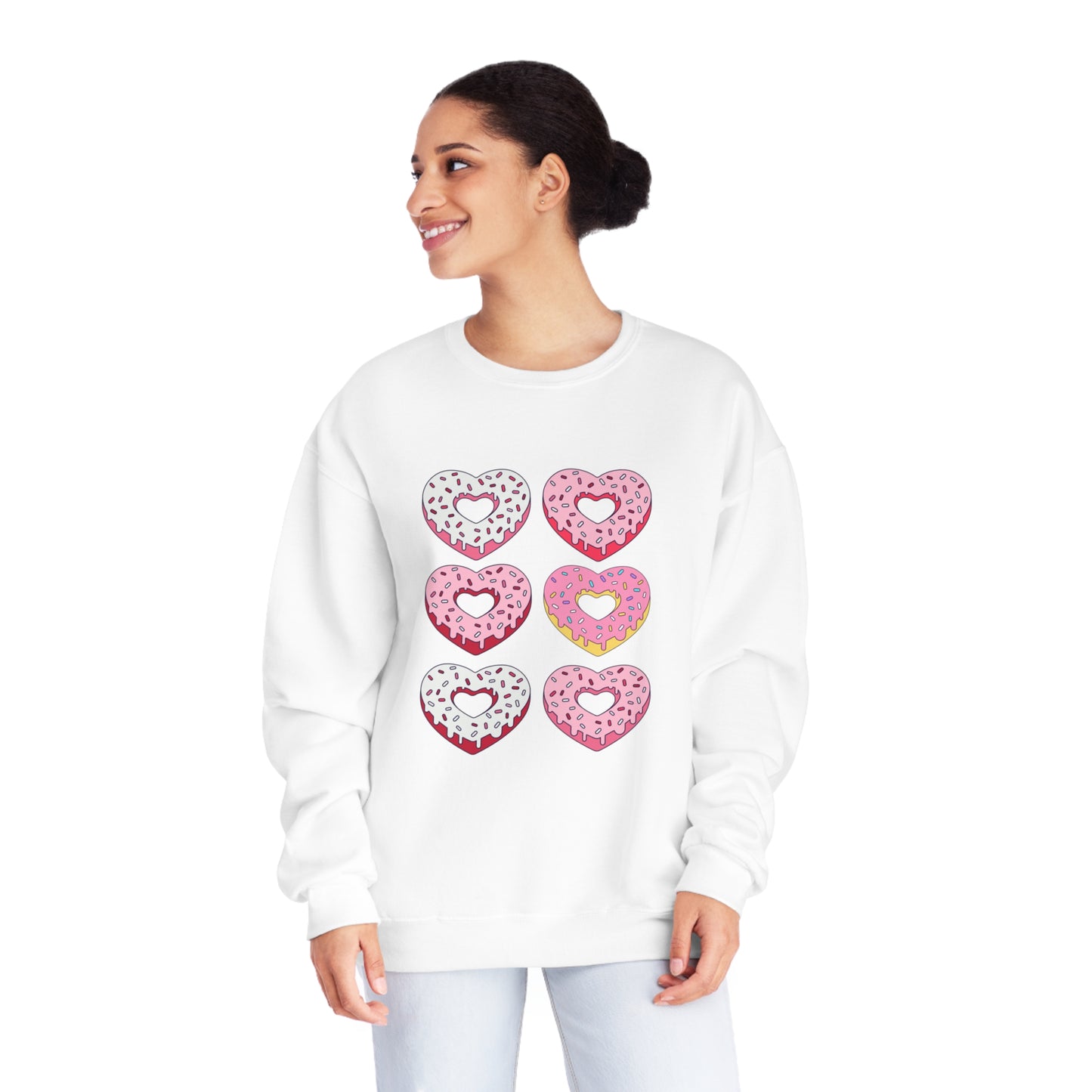 Heart Donuts Unisex NuBlend® Crewneck Sweatshirt
