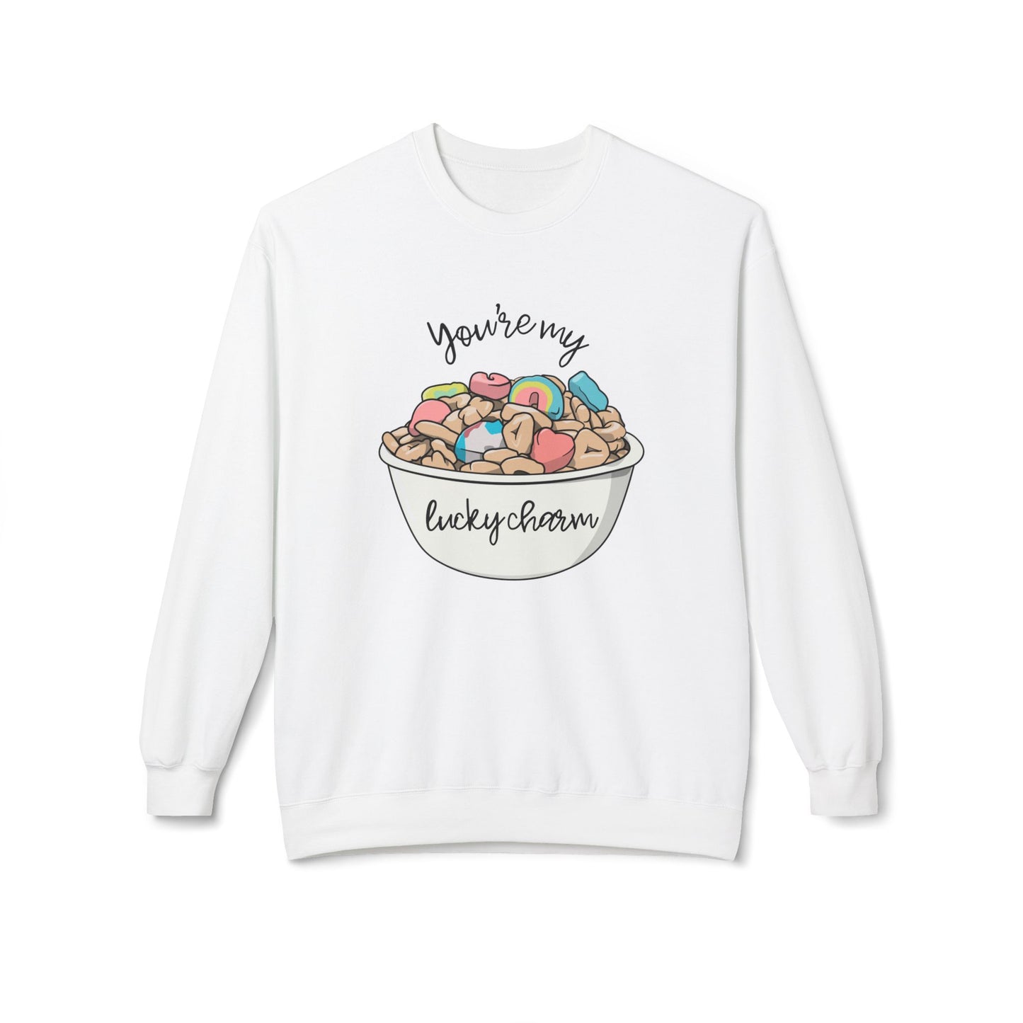 Cursive You're My Lucky Charm Unisex Midweight Softstyle Fleece Crewneck Sweatshirt