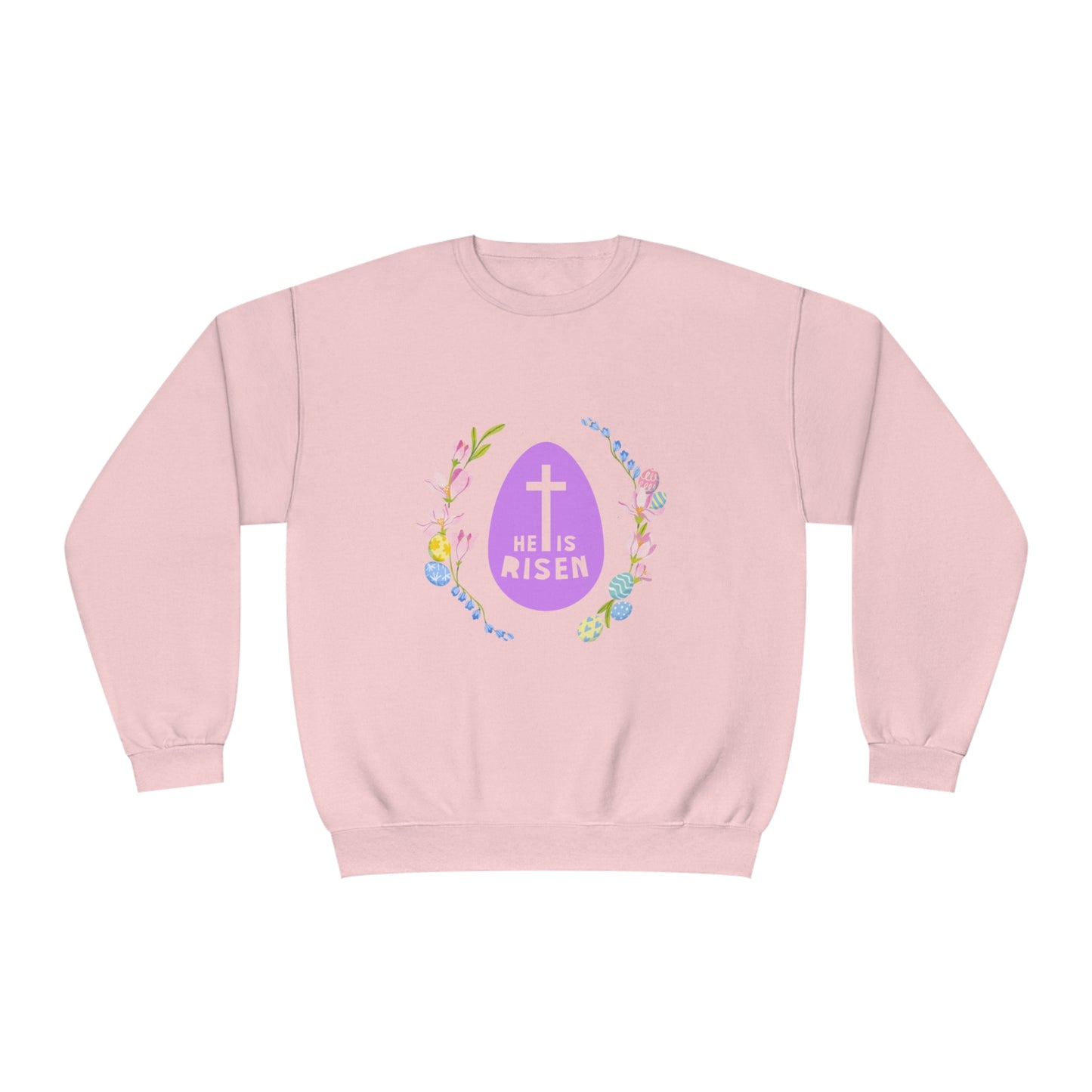 He Is Risen Easter Egg Unisex NuBlend® Crewneck Sweatshirt