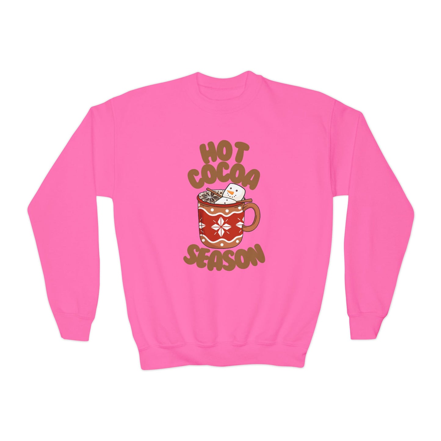 Hot Cocoa Season Youth Crewneck Sweatshirt