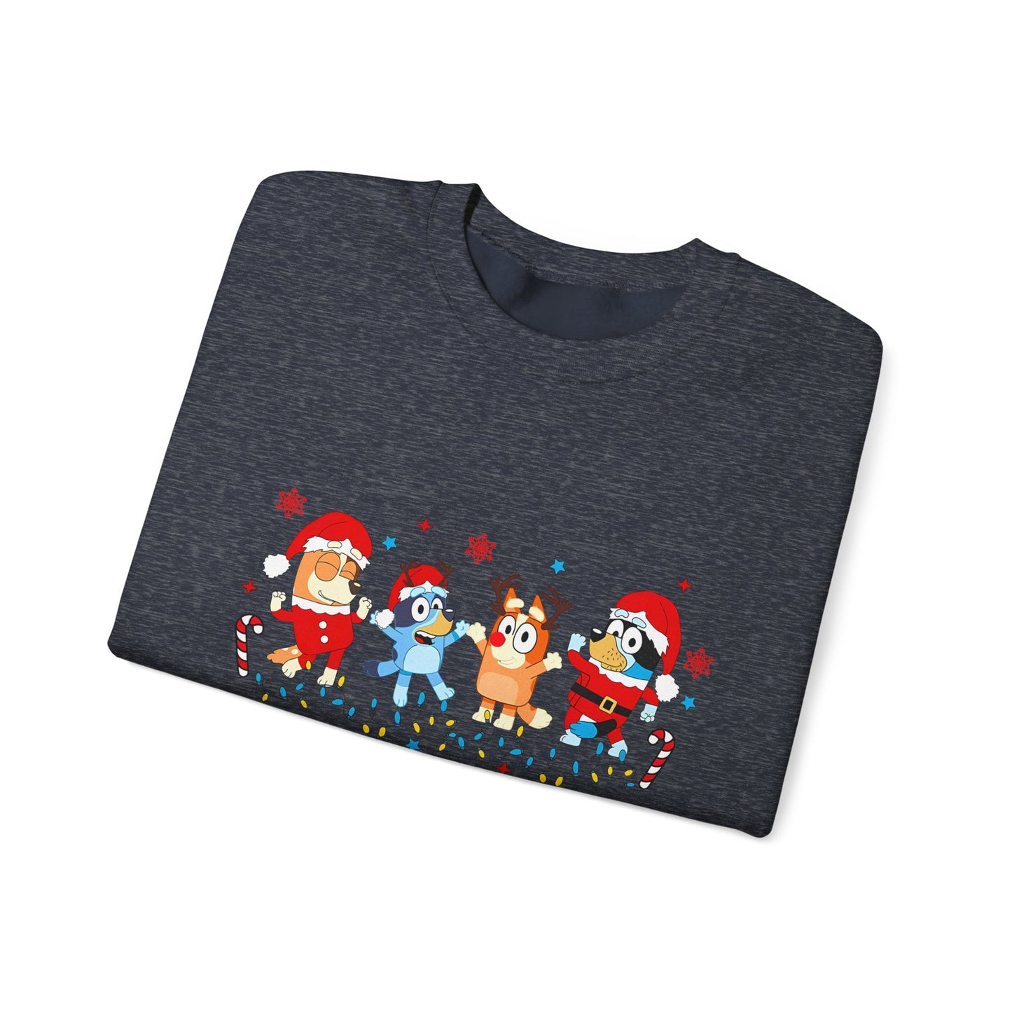 Heeler Family Dancing Christmas Unisex Heavy Blend™ Crewneck Sweatshirt