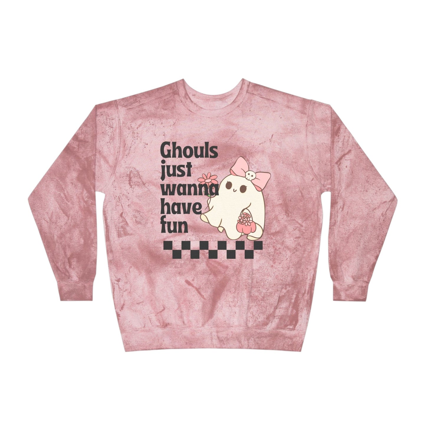 Ghouls Just Wanna Have Fun Unisex Color Blast Crewneck Sweatshirt