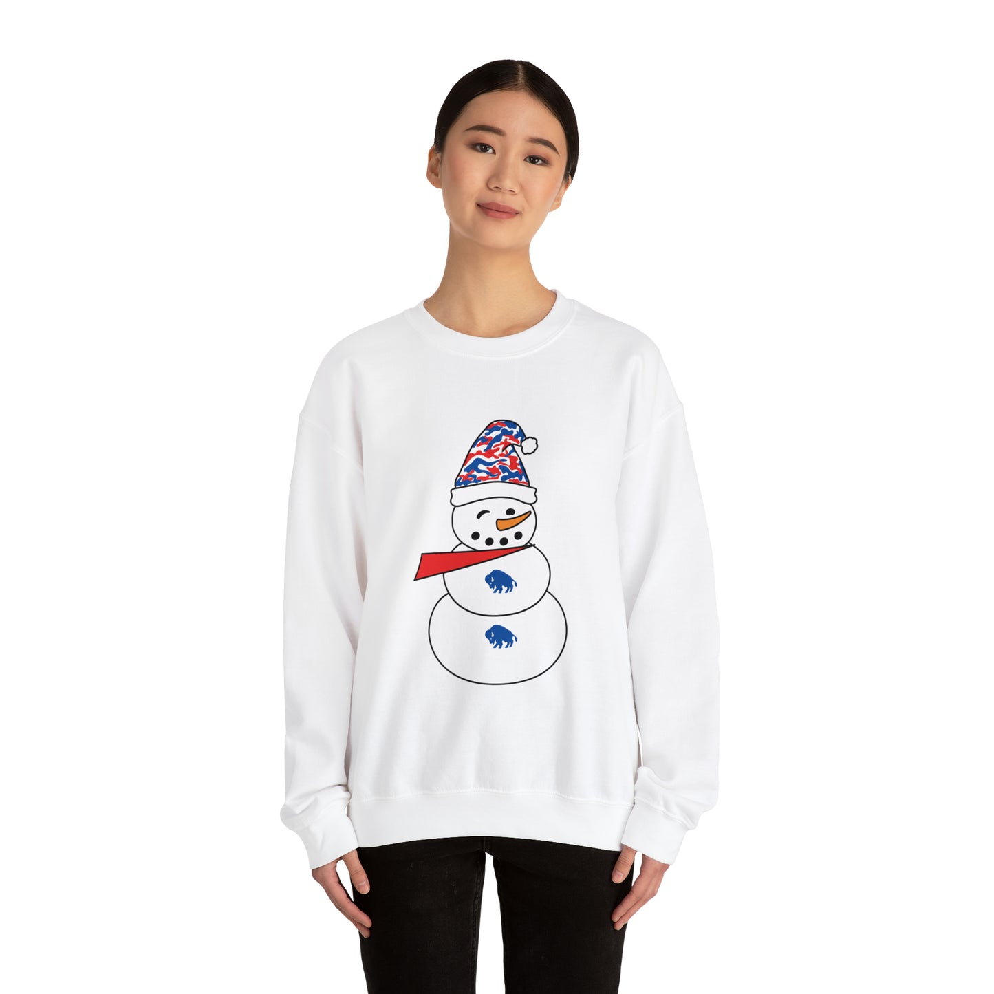 Buffalo Bills Snowman Unisex Heavy Blend™ Crewneck Sweatshirt