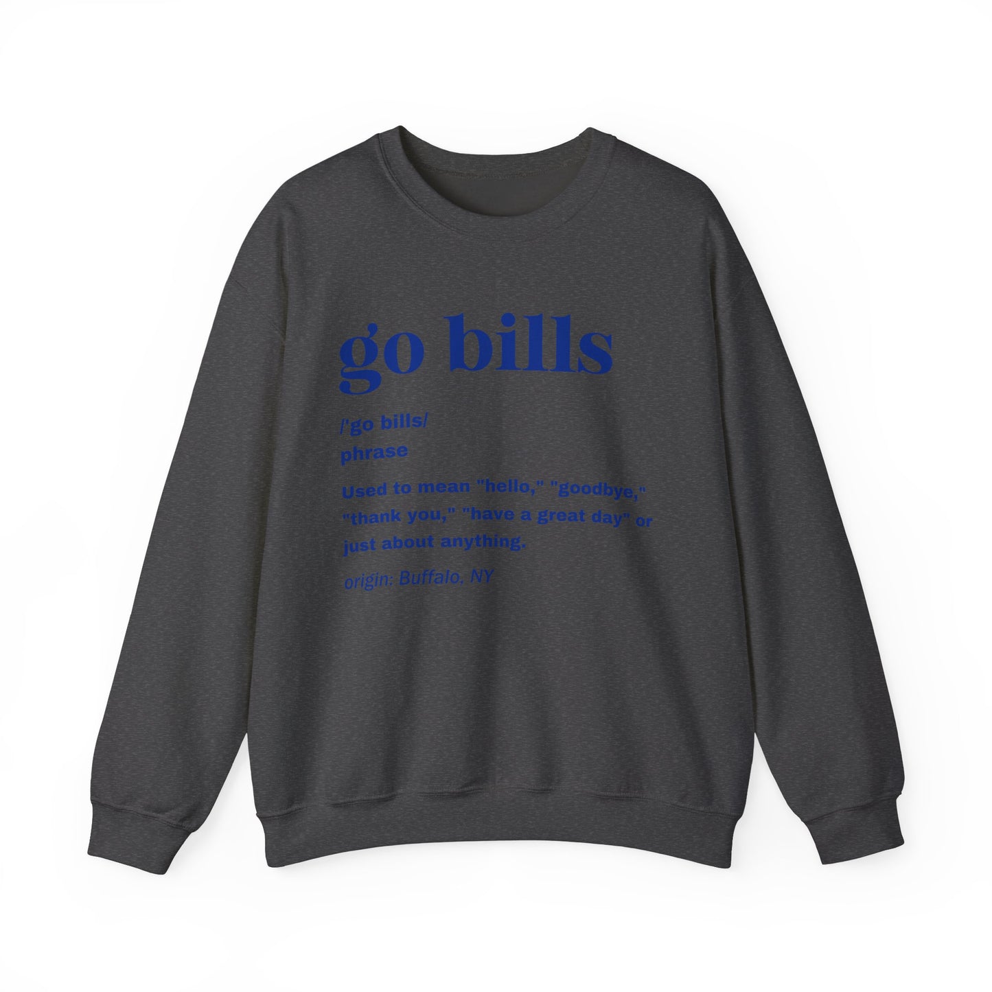 Go Bills Blue Unisex Heavy Blend™ Crewneck Sweatshirt