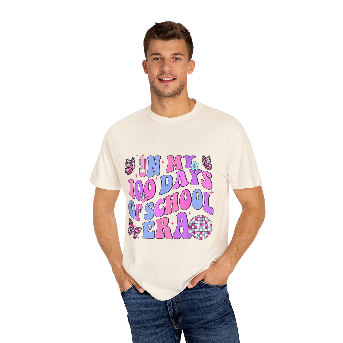 In My 100 Days of School Era 2 Unisex Garment-Dyed T-shirt