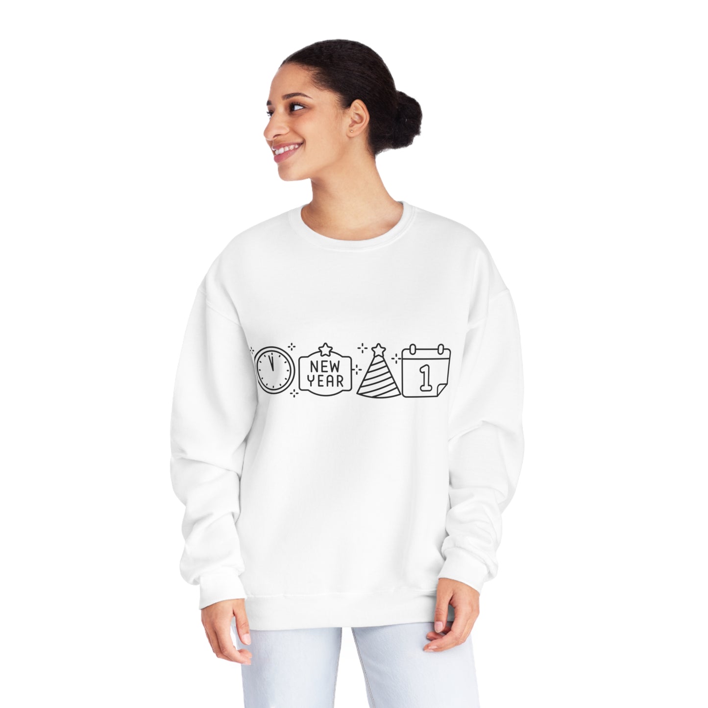 New Years Symbols Black Unisex NuBlend® Crewneck Sweatshirt