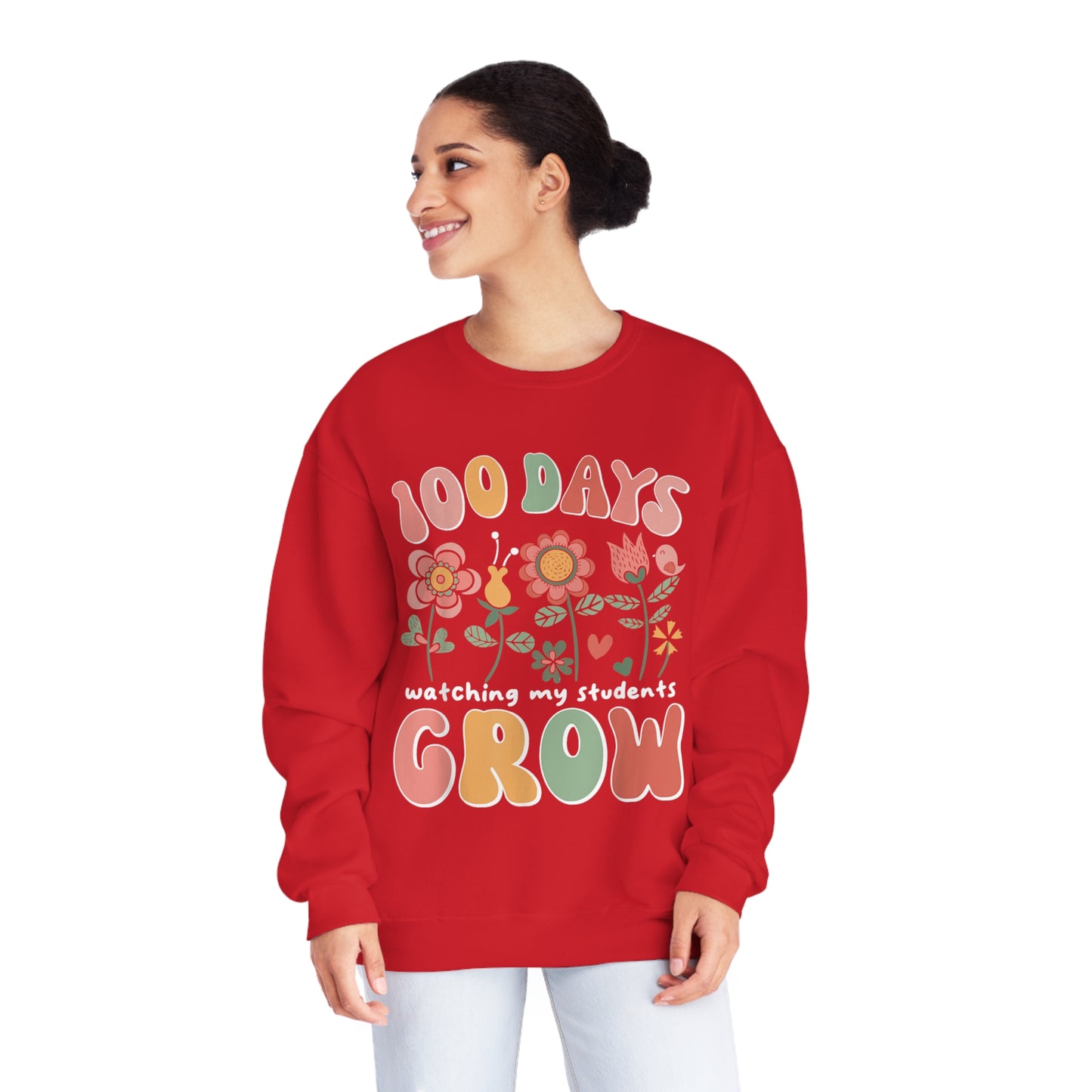 100 Days Watching my Students Grow Unisex NuBlend® Crewneck Sweatshirt
