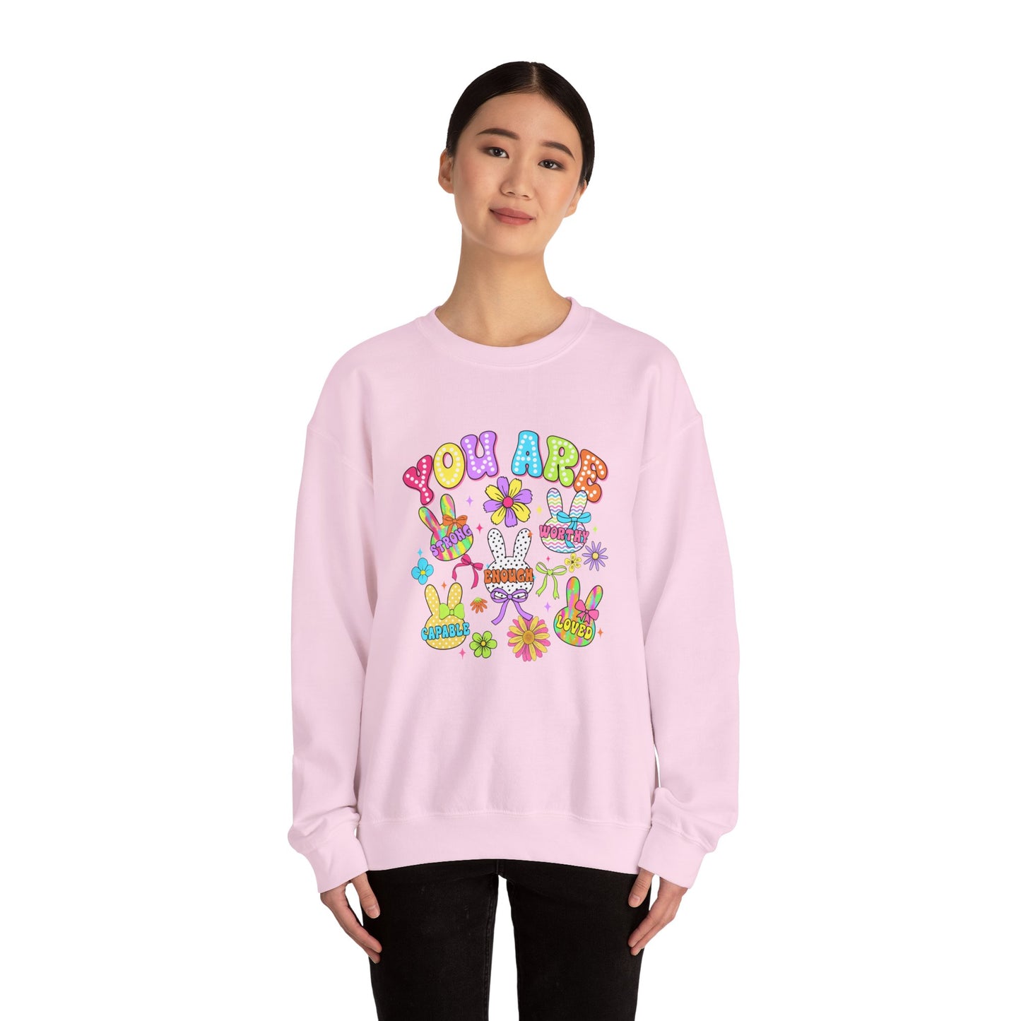You Are Amazing Crewneck Sweatshirt - Colorful Unisex Heavy Blend™