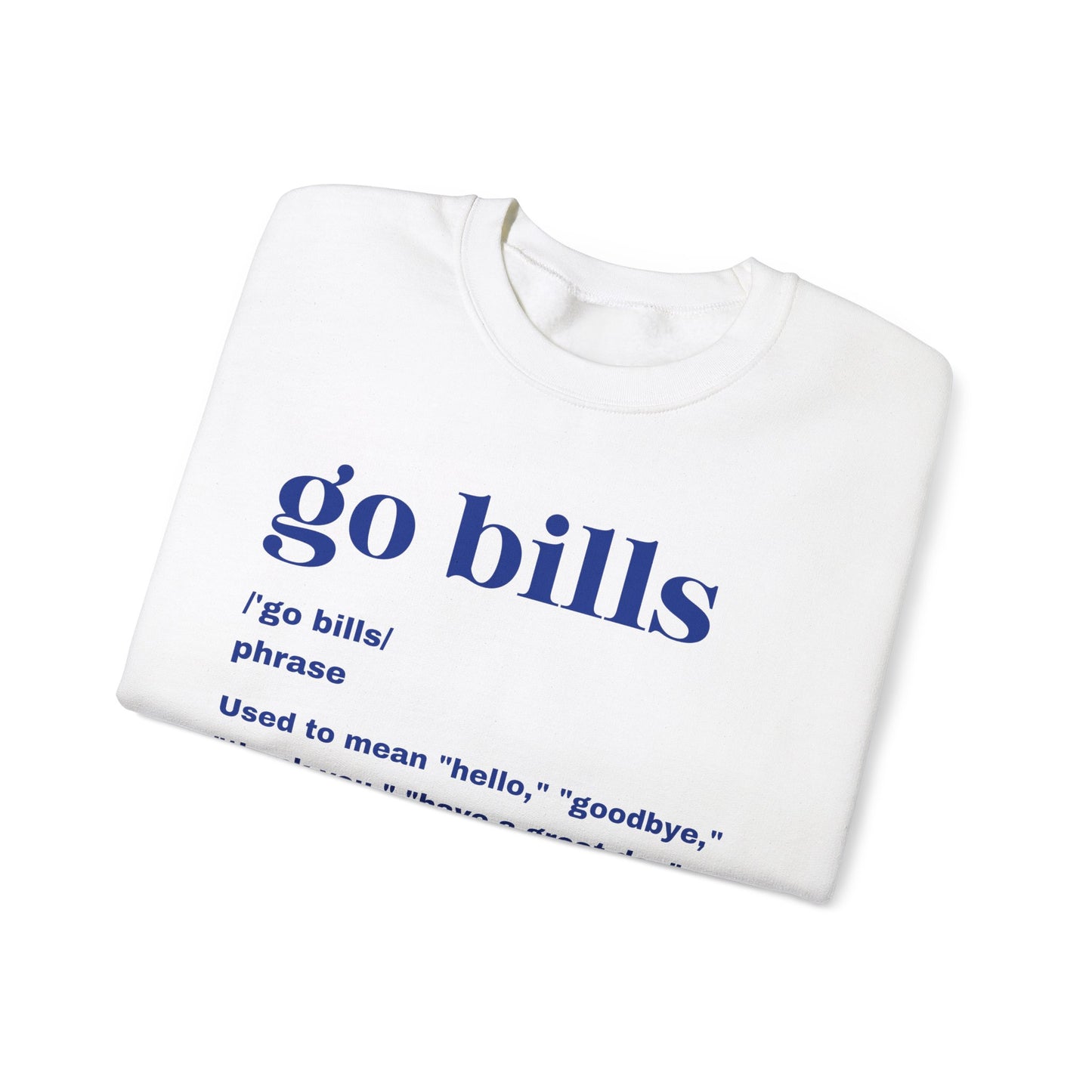 Go Bills Blue Unisex Heavy Blend™ Crewneck Sweatshirt