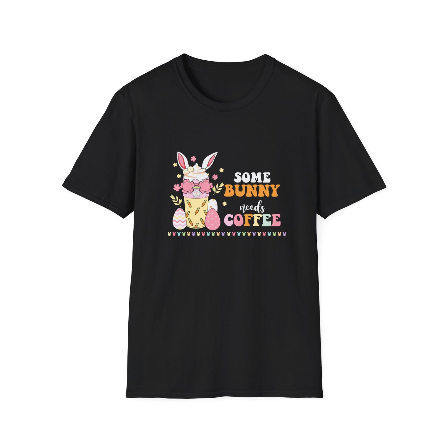 Some Bunny Needs Coffee Unisex Softstyle T-Shirt
