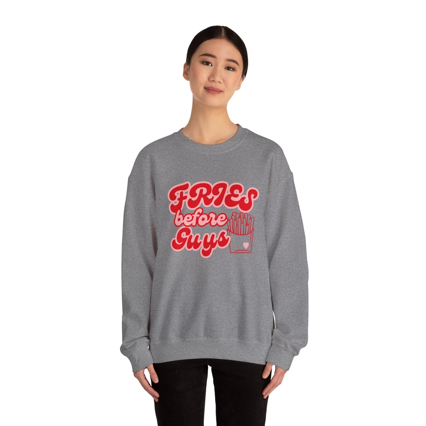 Fries Before Guys Unisex Heavy Blend™ Crewneck Sweatshirt