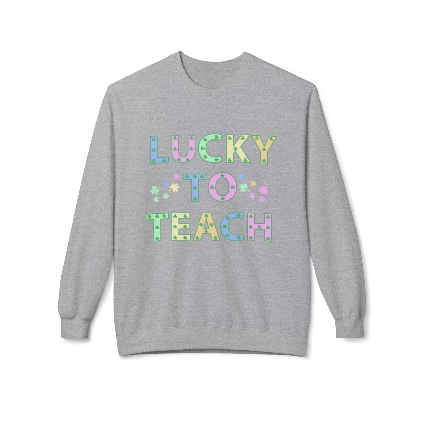 Lucky to Teach Unisex Midweight Softstyle Fleece Crewneck Sweatshirt