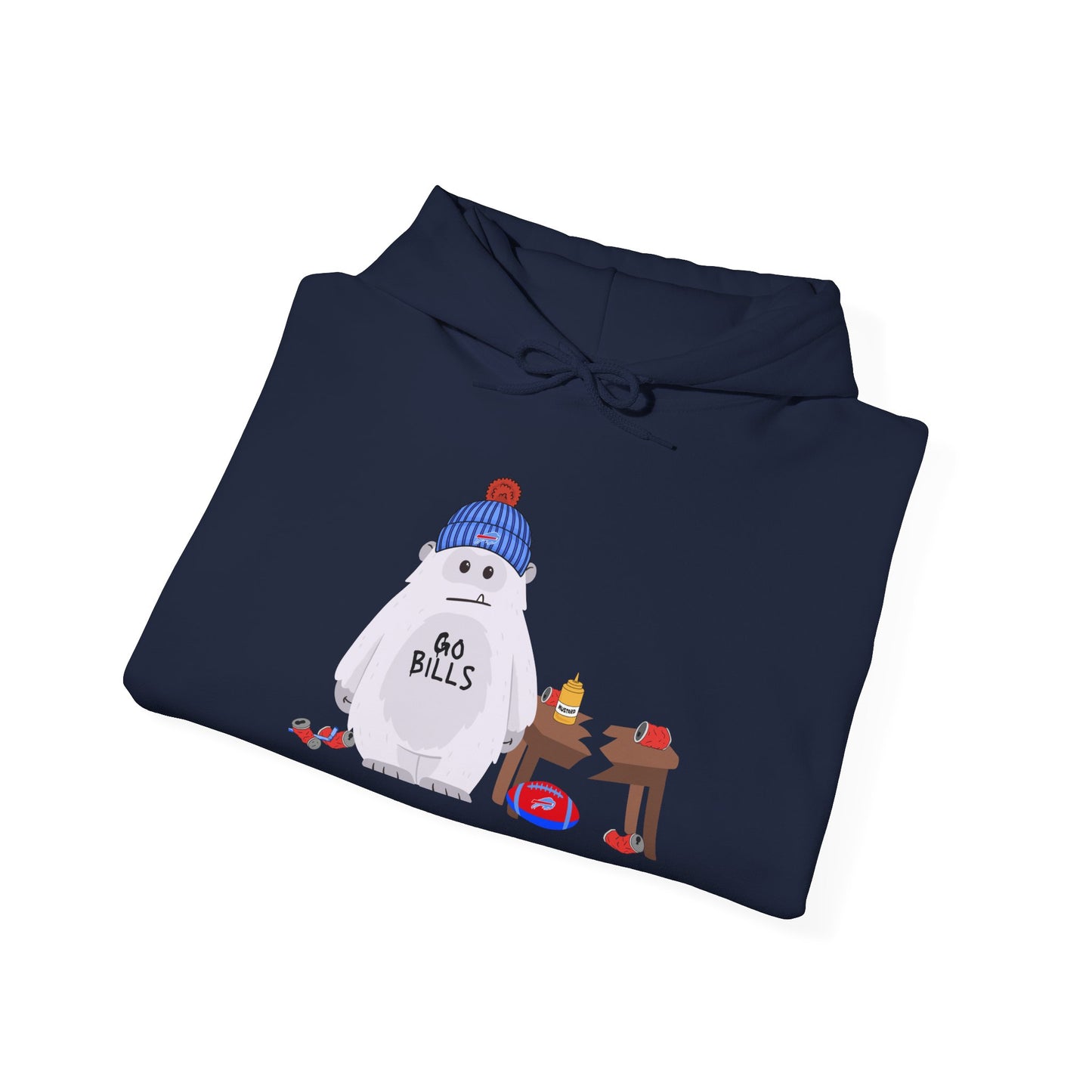 Snowman 'Buffalo Yeti' Holiday Hoodie — Cute Winter Sweatshirt