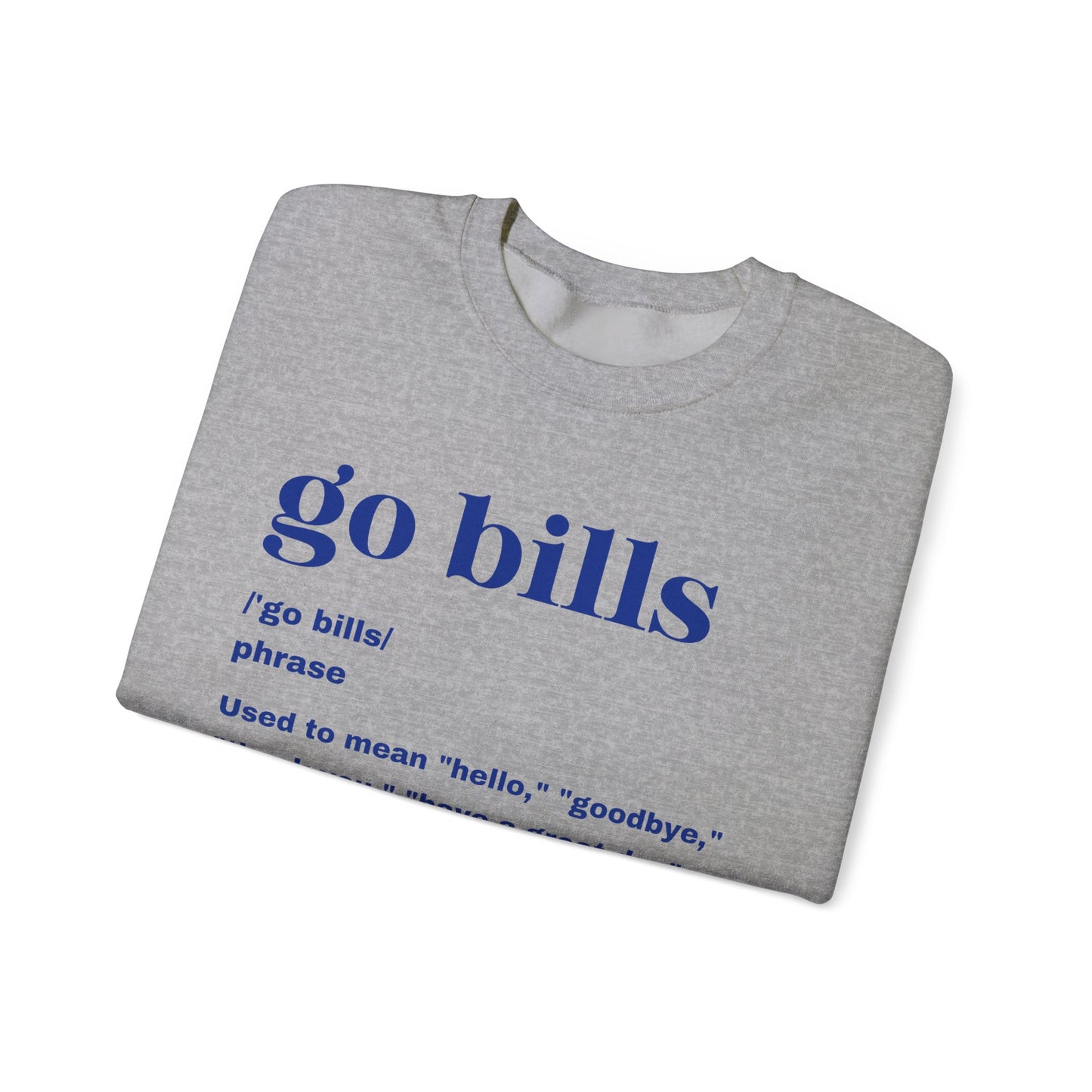 Go Bills Blue Unisex Heavy Blend™ Crewneck Sweatshirt