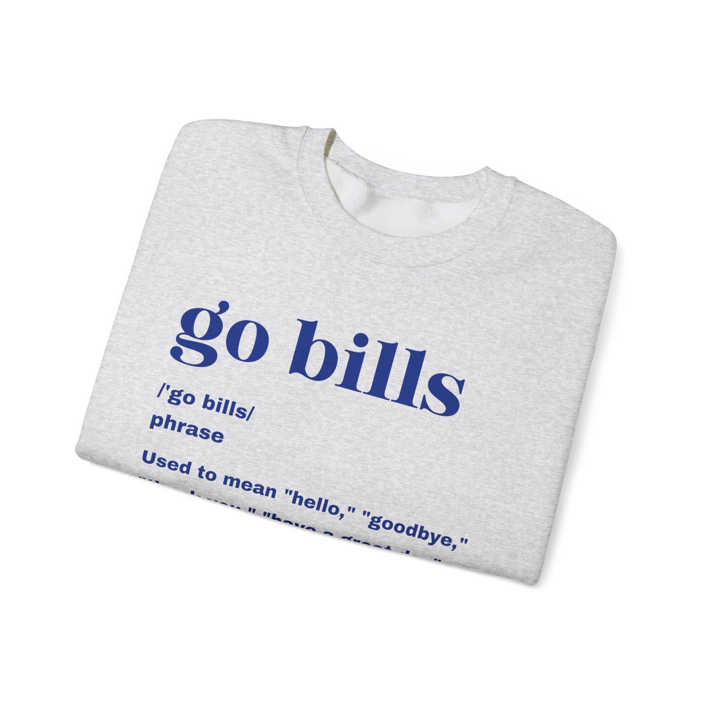 Go Bills Blue Unisex Heavy Blend™ Crewneck Sweatshirt