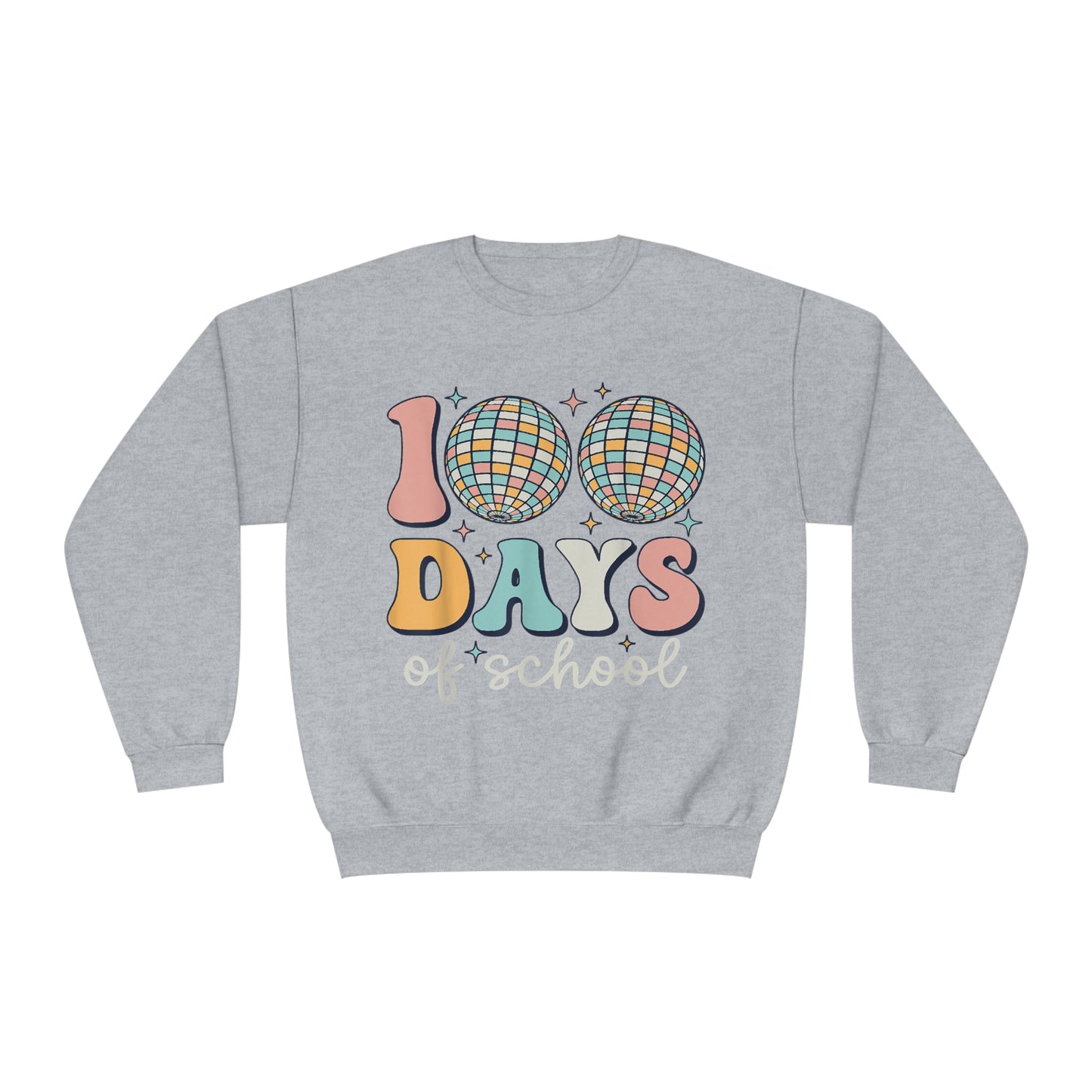 100 Days of School disco Balls Unisex NuBlend® Crewneck Sweatshirt