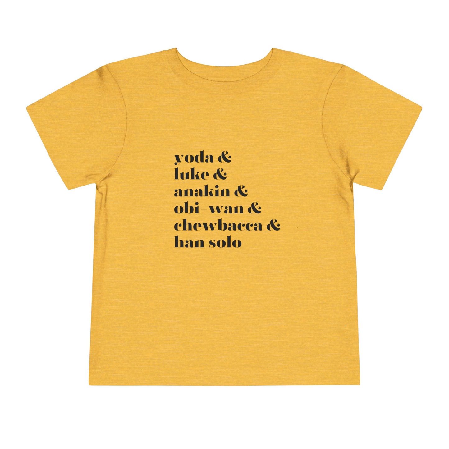 Yoda Luke Anakin Toddler Short Sleeve Tee
