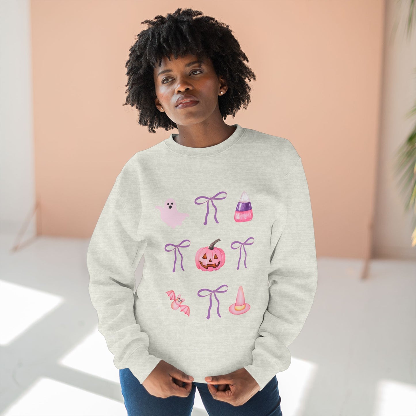 Pink Halloween Unisex Crewneck Sweatshirt