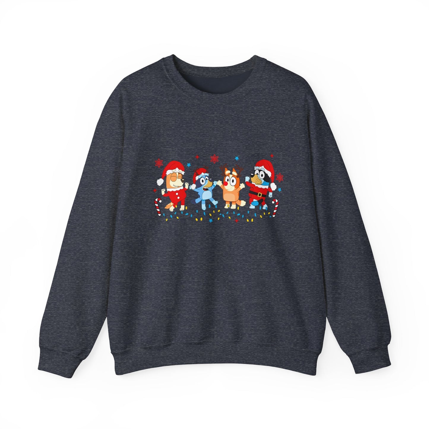Heeler Family Dancing Christmas Unisex Heavy Blend™ Crewneck Sweatshirt