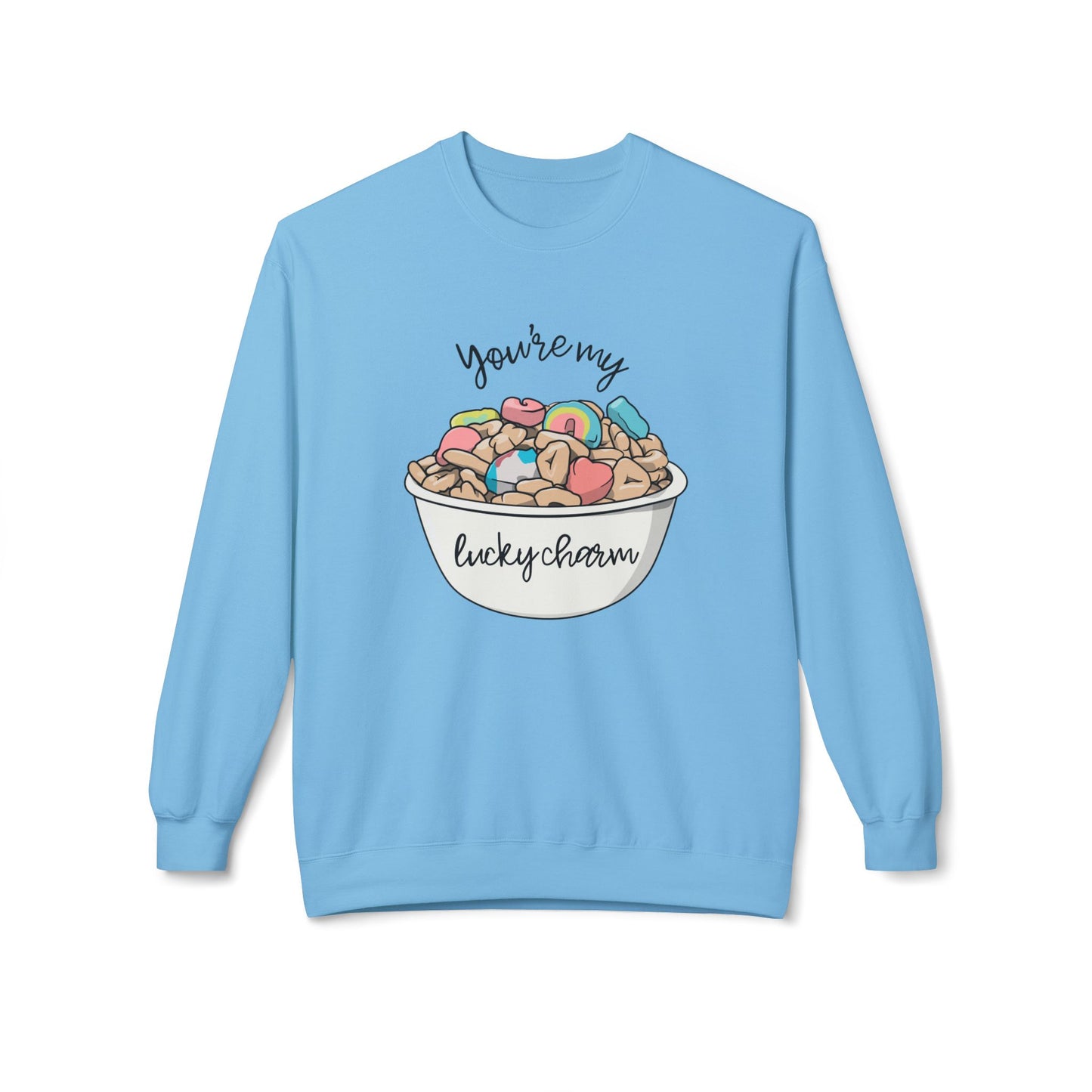Cursive You're My Lucky Charm Unisex Midweight Softstyle Fleece Crewneck Sweatshirt