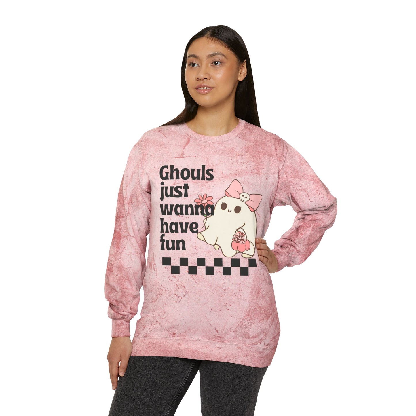 Ghouls Just Wanna Have Fun Unisex Color Blast Crewneck Sweatshirt