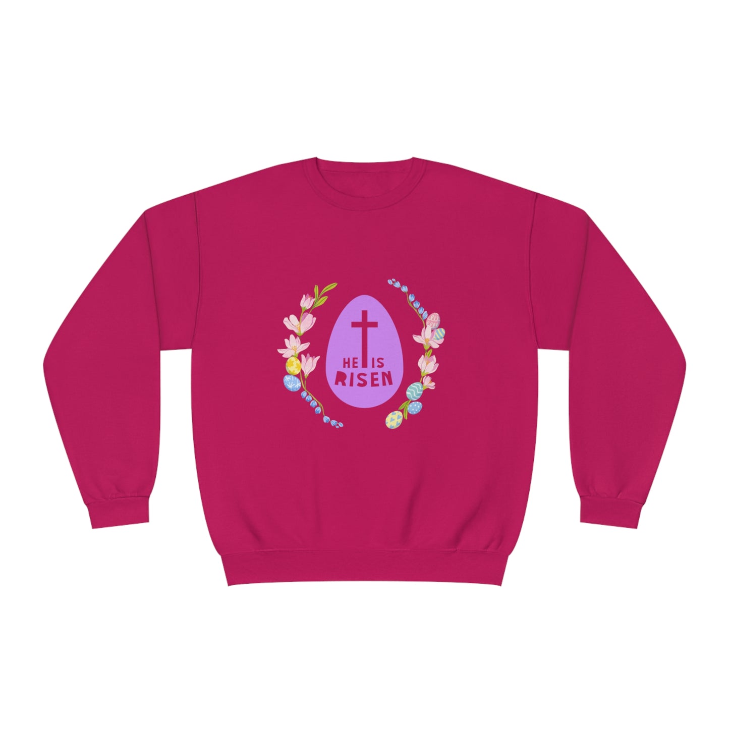 He Is Risen Easter Egg Unisex NuBlend® Crewneck Sweatshirt