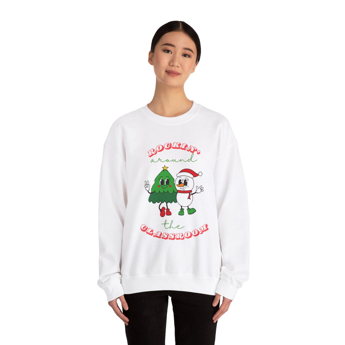 Rocking Around the Classroom Unisex Heavy Blend™ Crewneck Sweatshirt