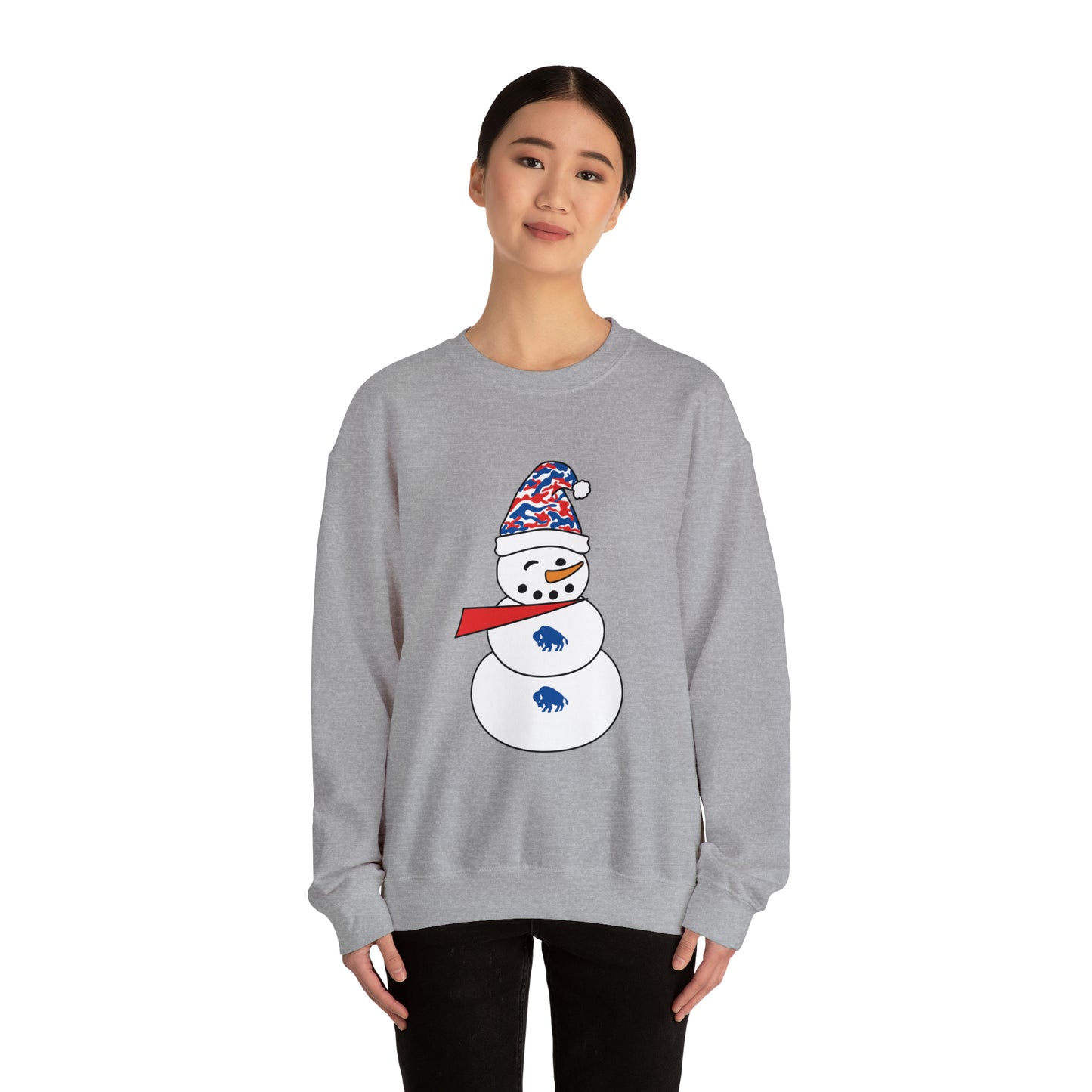 Buffalo Bills Snowman Unisex Heavy Blend™ Crewneck Sweatshirt