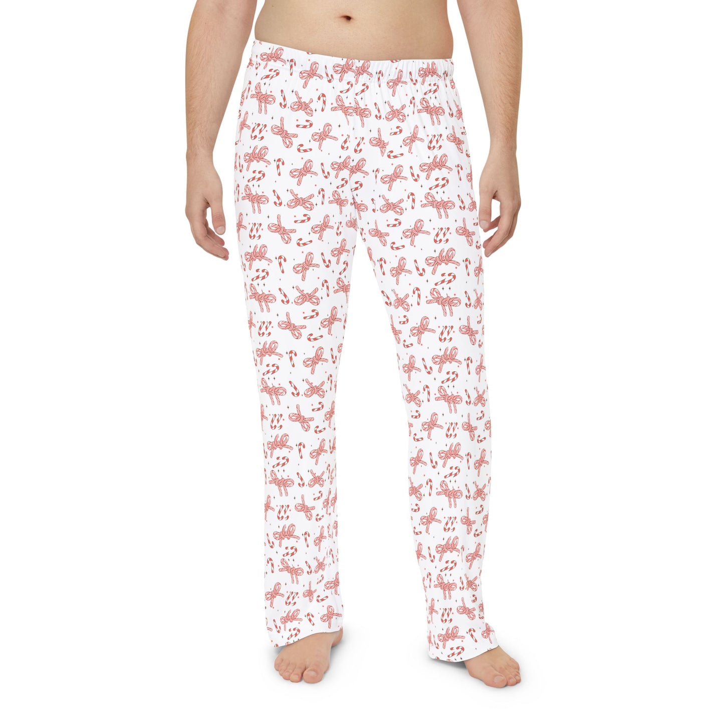 Candy Cane Ribbons Men's Pajama Pants