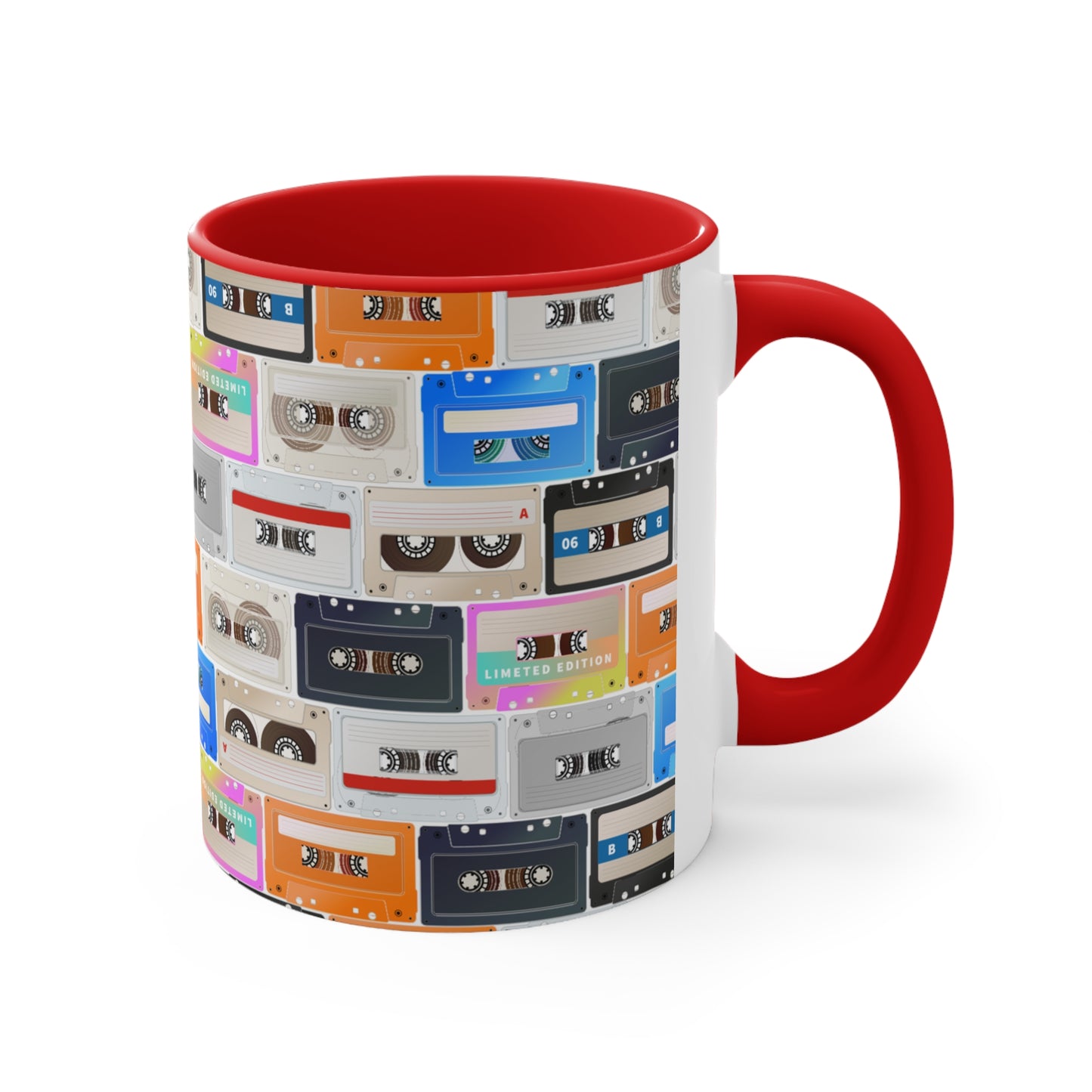 Cassette Design 1 Accent Coffee Mug, 11oz