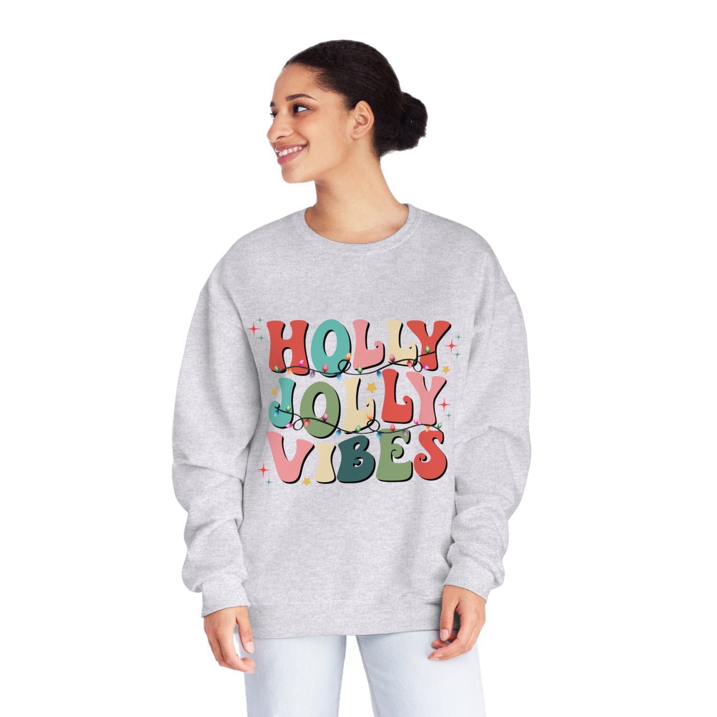 Holly Jolly Vibes Unisex NuBlend® Crewneck Sweatshirt