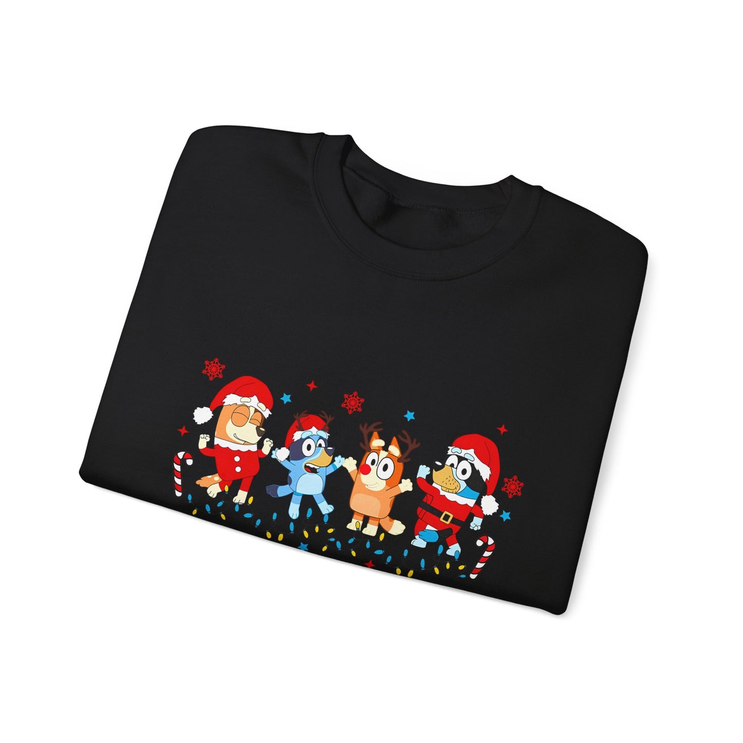 Heeler Family Dancing Christmas Unisex Heavy Blend™ Crewneck Sweatshirt
