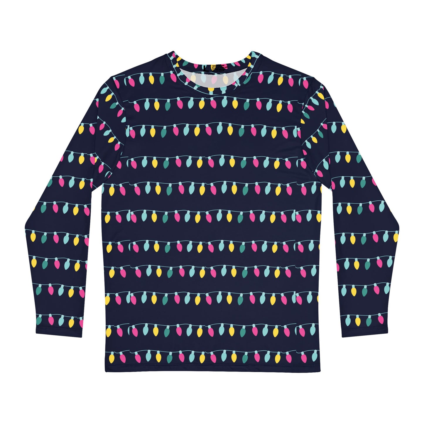 Christmas Lights Men's Long Sleeve Pajama Shirt